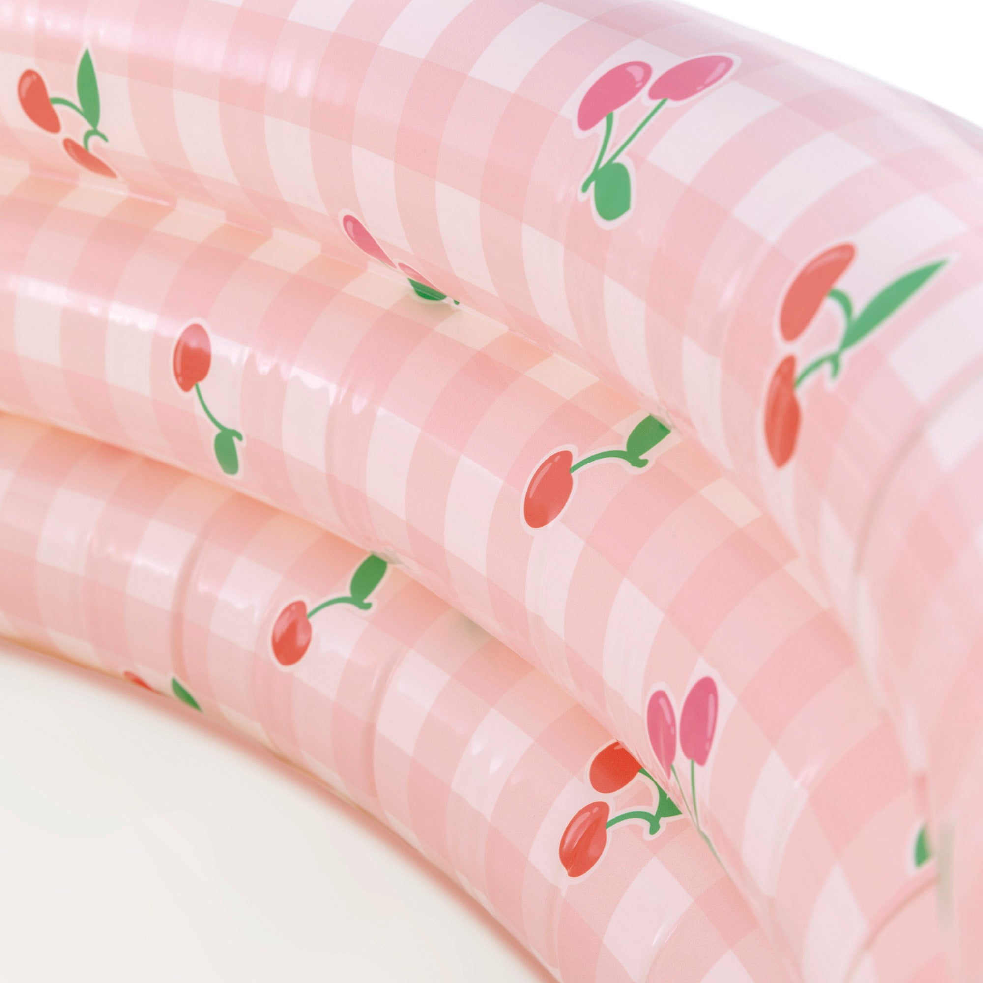 INTEX Piscina hinchable redonda cuadros vichy y cerezas