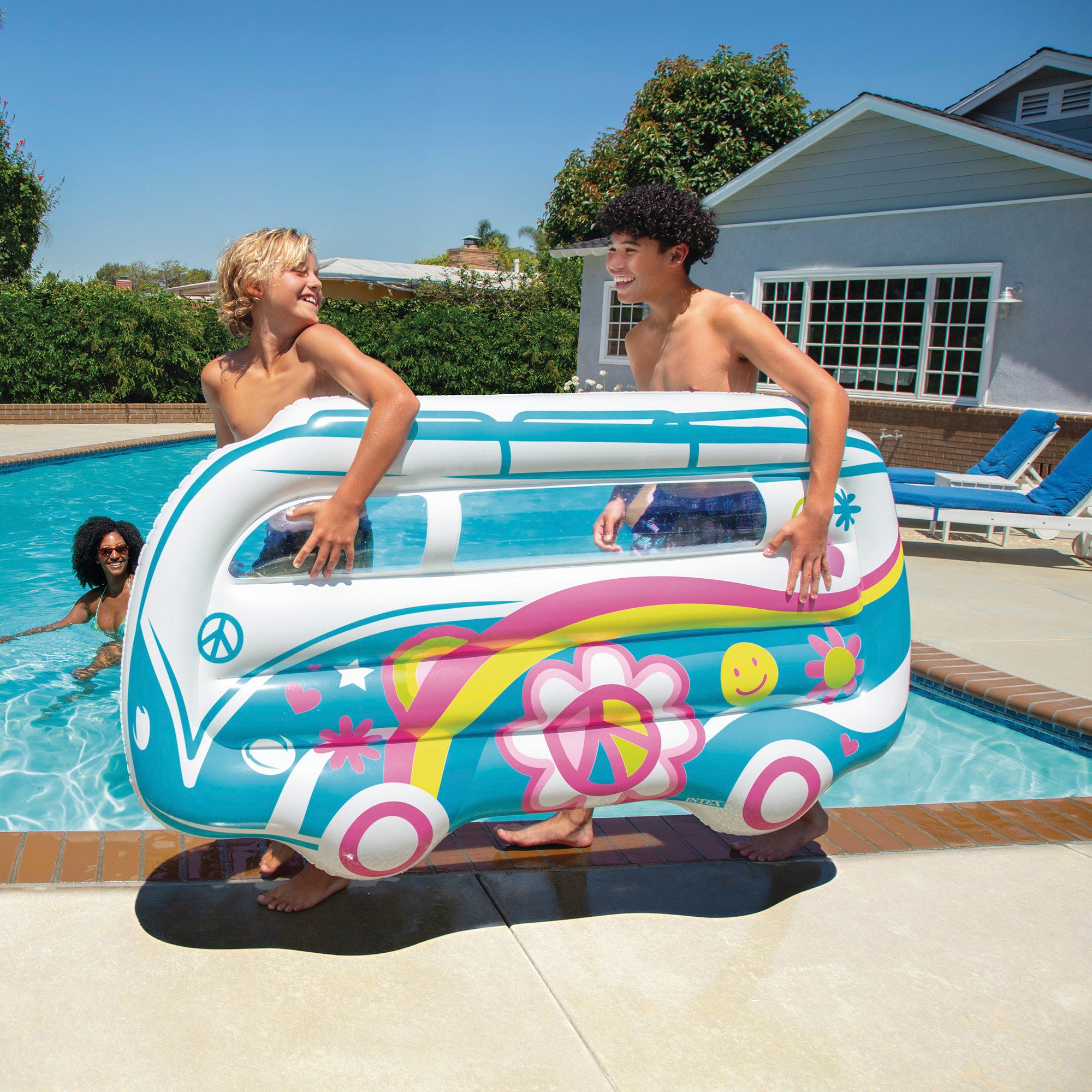 INTEX Colchoneta hinchable furgoneta hippie 178x23x91 cm