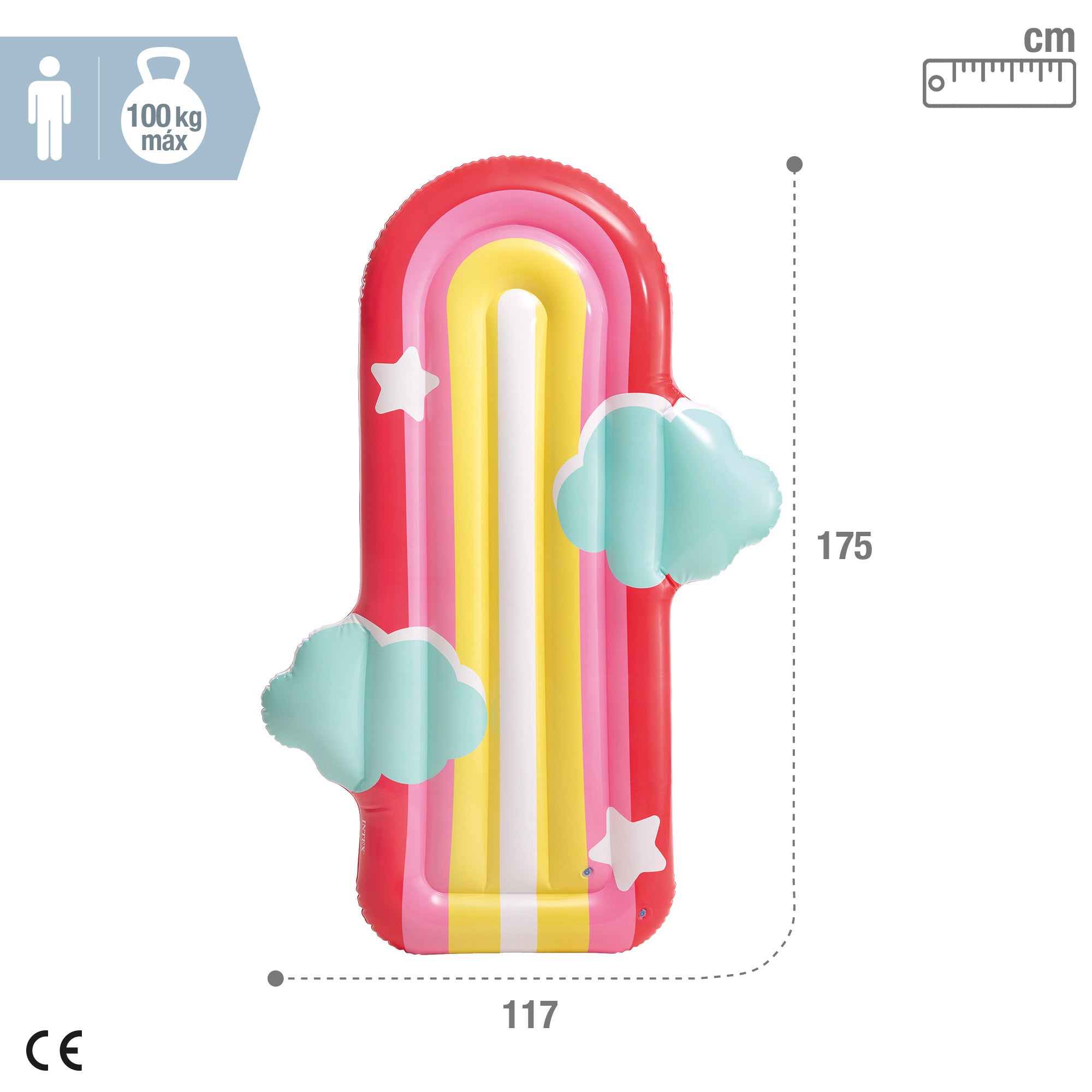 INTEX Colchoneta hinchable fantasía 117x20x175 cm
