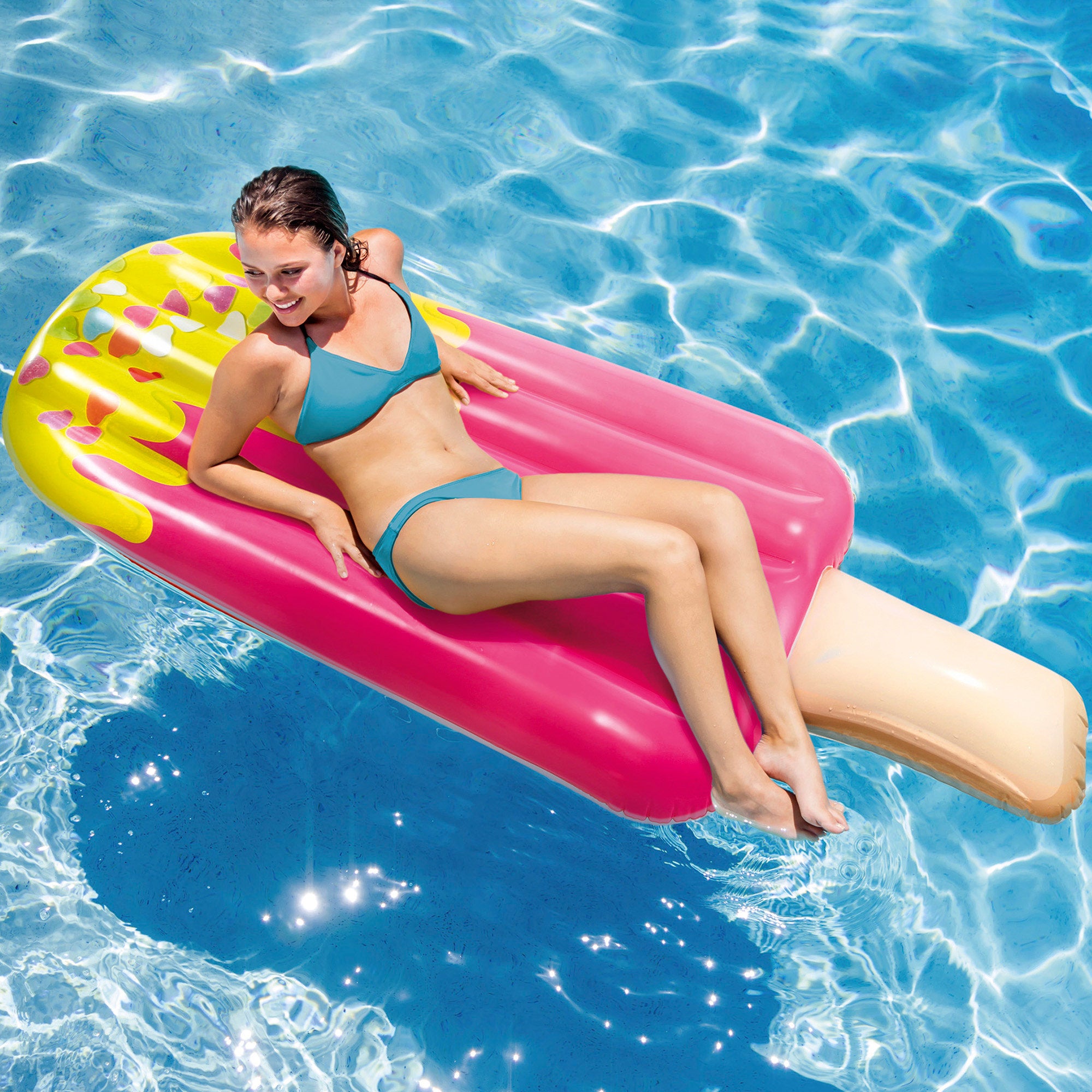 INTEX Colchoneta hinchable helado de colores 76x191 cm