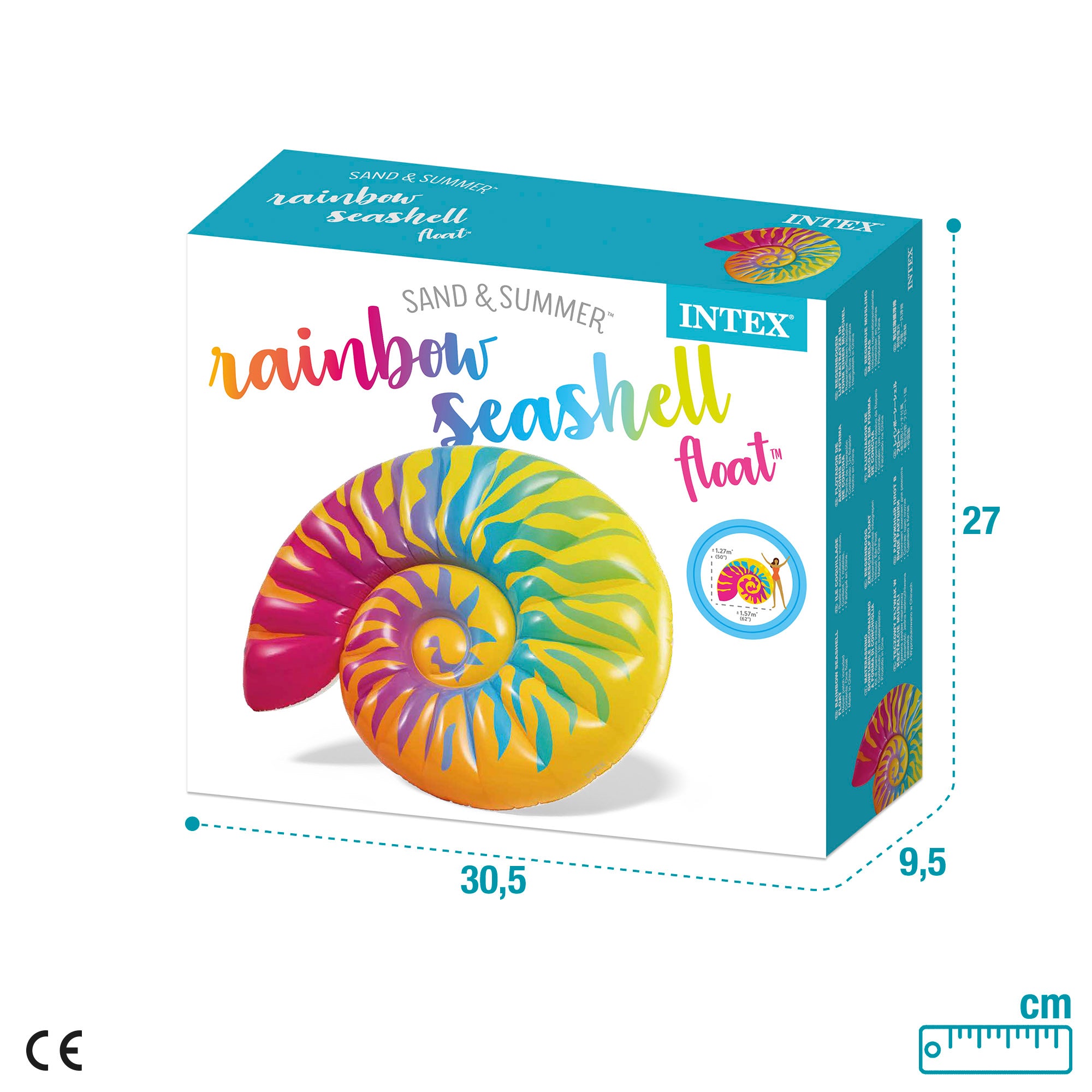 Colchão insuflável em formato de concha da INTEX, multicolor