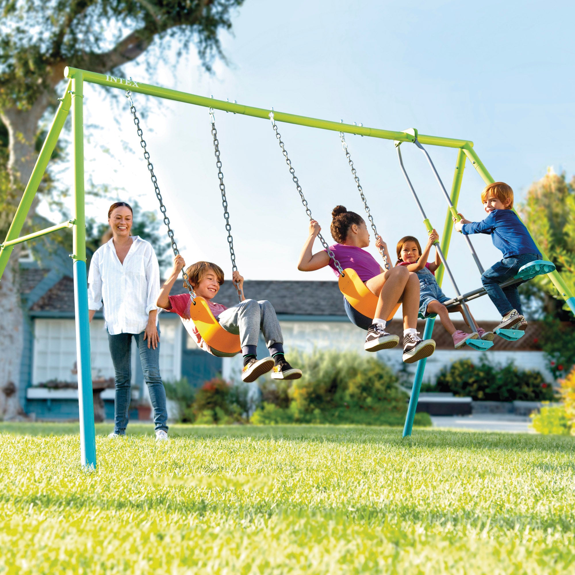 INTEX Columpio jardín doble con balancín