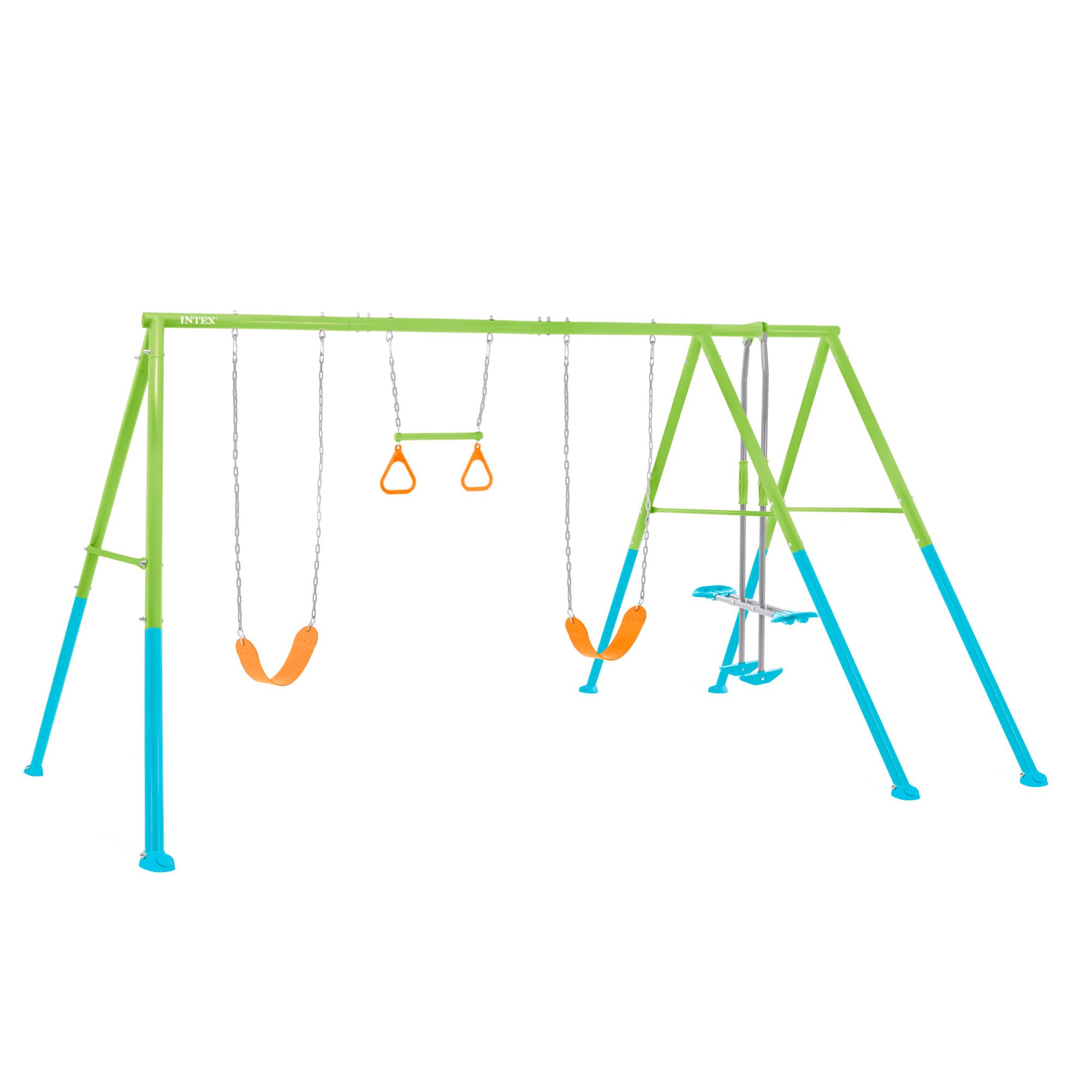 INTEX Columpio jardín doble con balancín y trapecio gimnasia