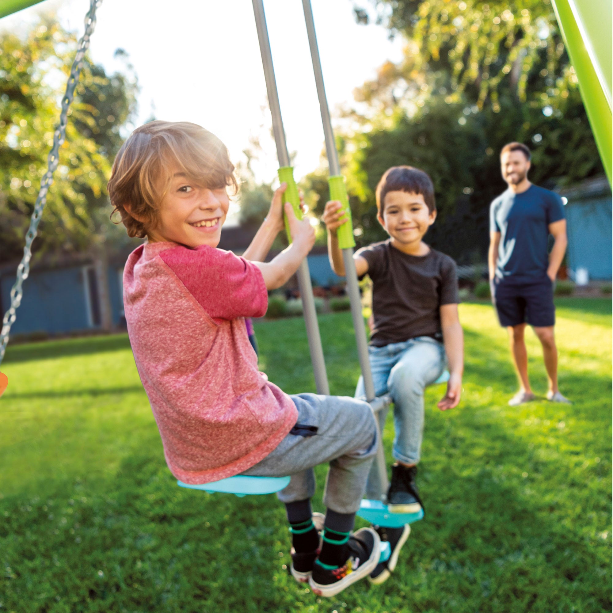 INTEX Columpio jardín doble con balancín y trapecio gimnasia