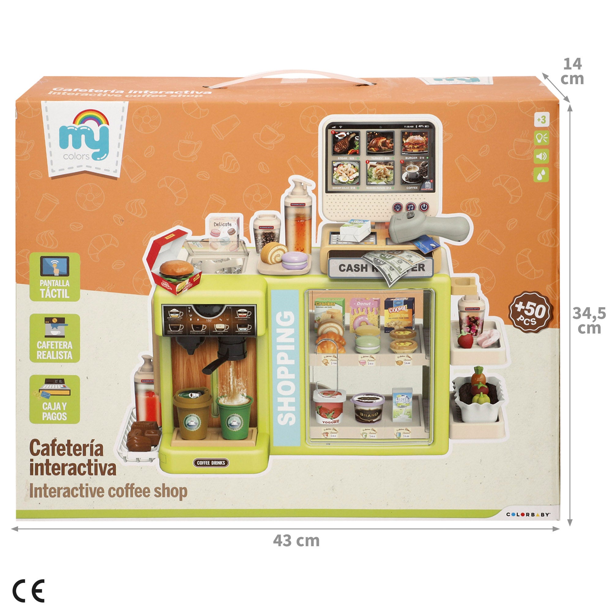 Supermercado interactivo con accesorios + 3 años My Colors