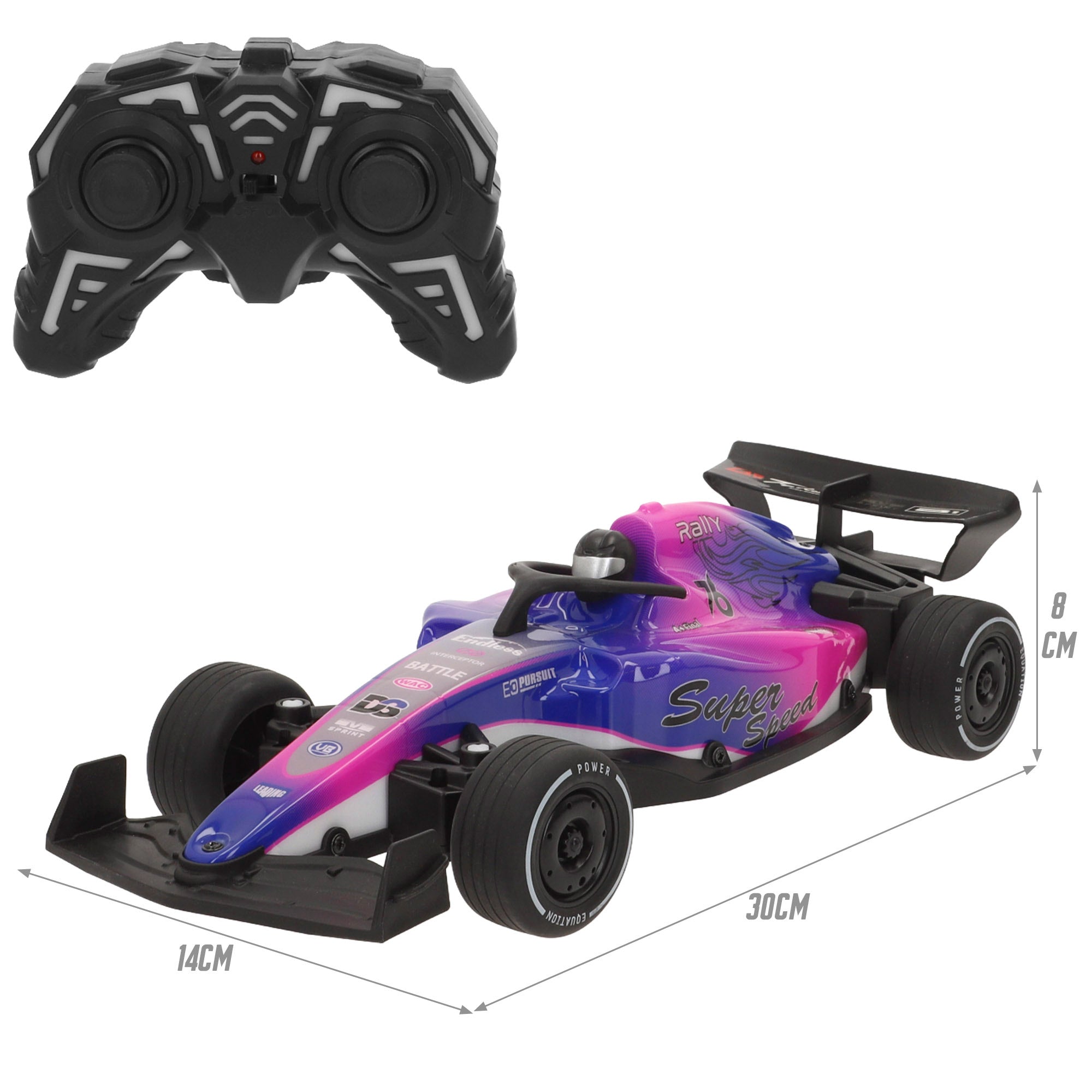 Coche de carreras radiocontrol con luz 1:16 Speed&Go