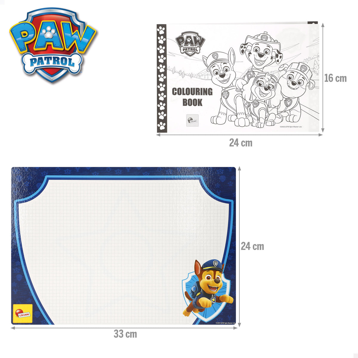 La Patrulla Canina Escuela de dibujo con pizarras y rotuladores +3 años