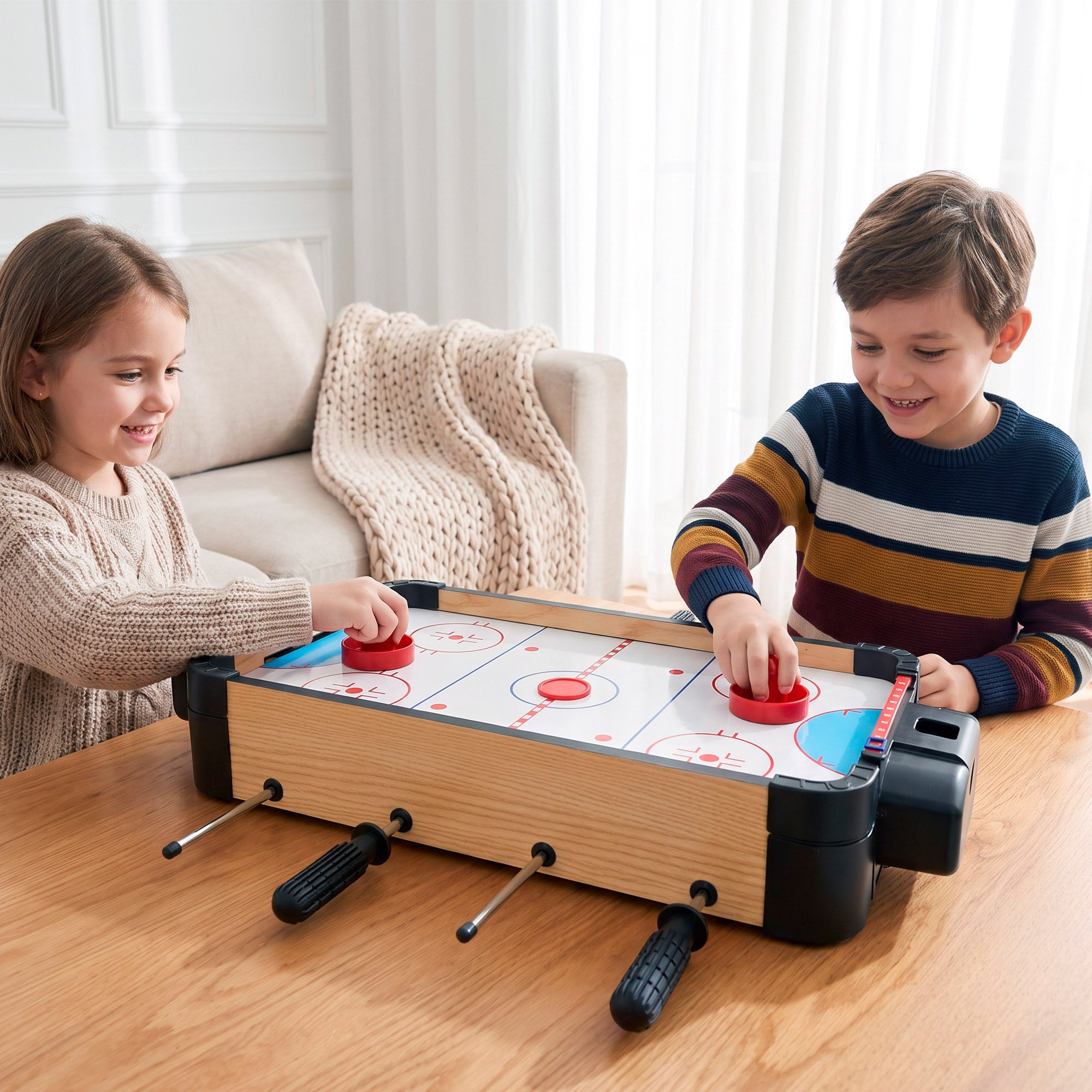 Mesa 2 en 1 air hockey y futbolín CB Games