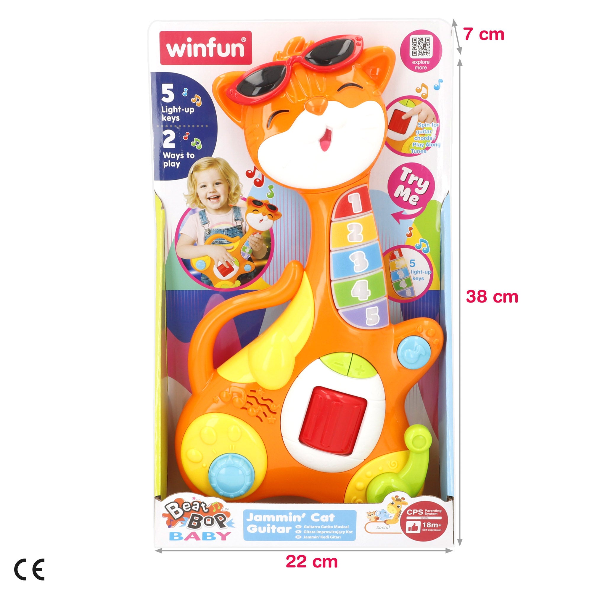 Winfun Guitarra infantil gatito + 18 meses