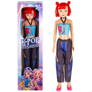Muñeca grande 105 cm pelo rojo + 3 años K-Pop Diva Squad