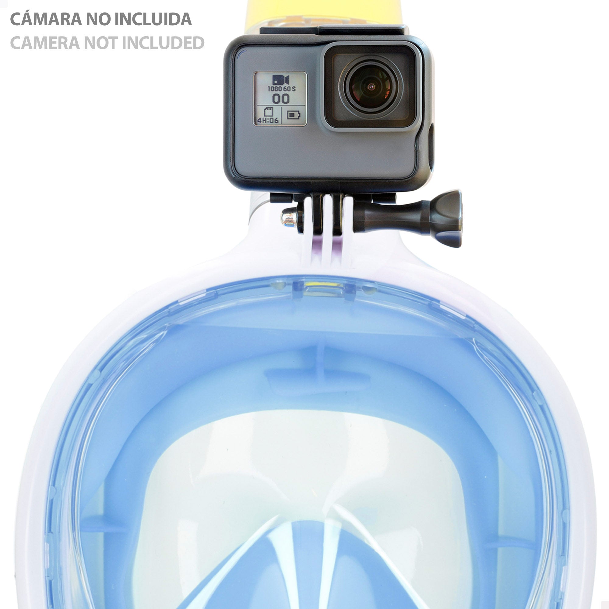 Aqua Sport Máscara de snorkel con soporte para cámara