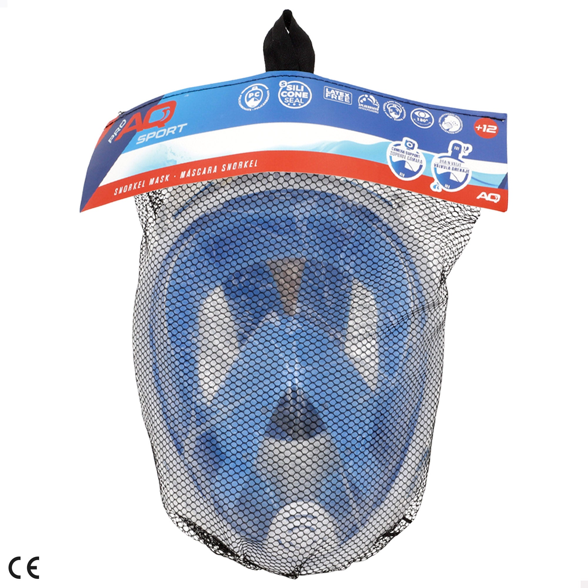 Aqua Sport Máscara de snorkel con soporte para cámara
