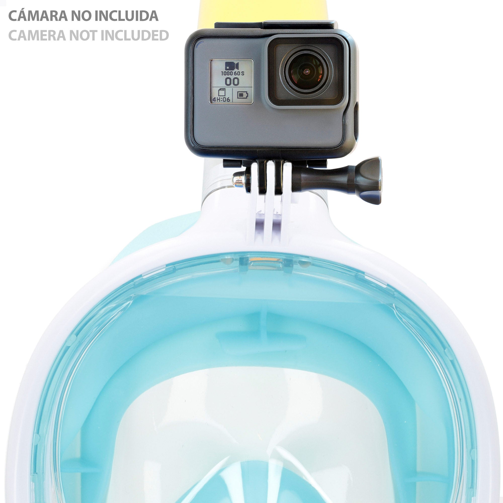 Aqua Sport Máscara de snorkel infantil con soporte para cámara