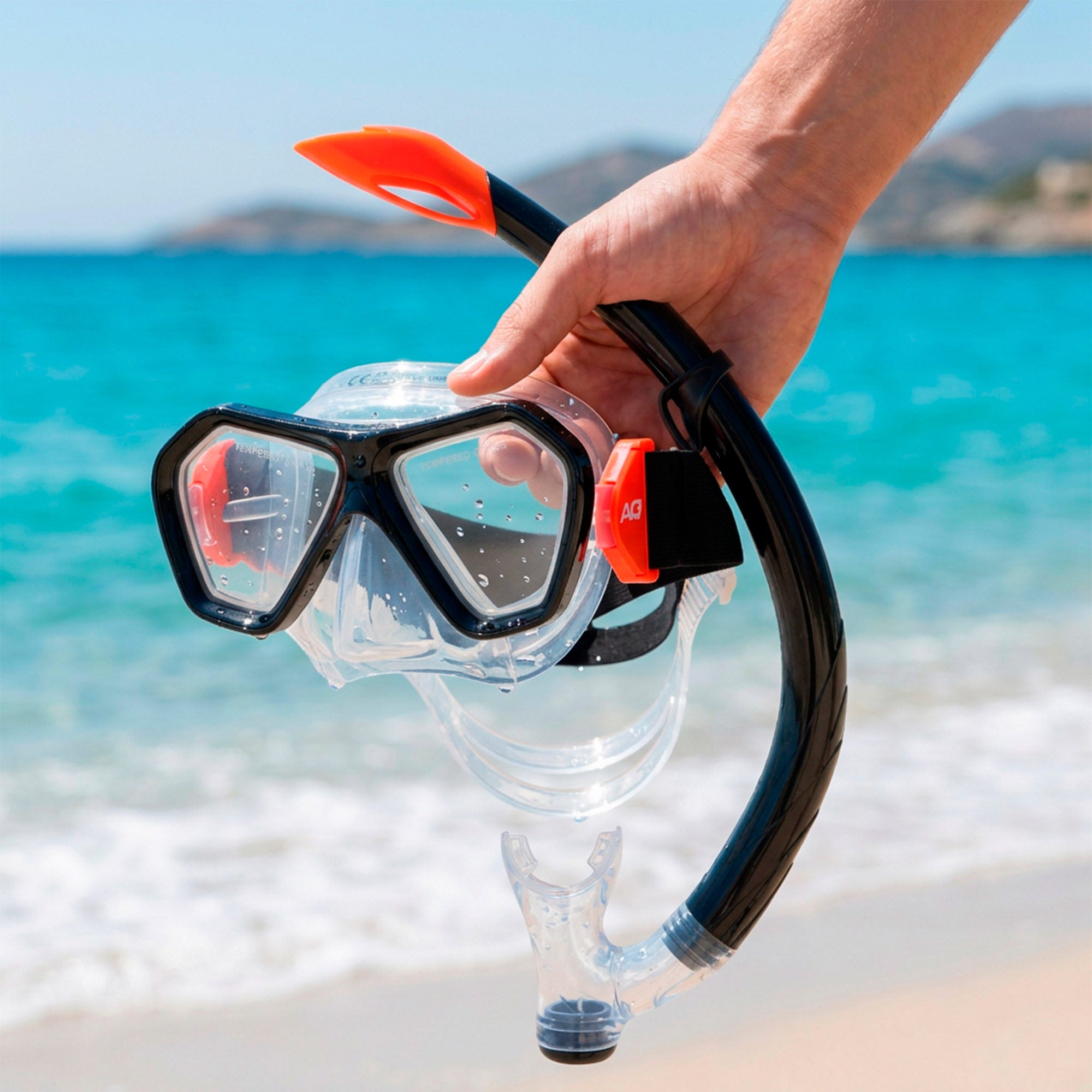Set snorkel infantil máscara y tubo silicona +7 años Aqua Sport