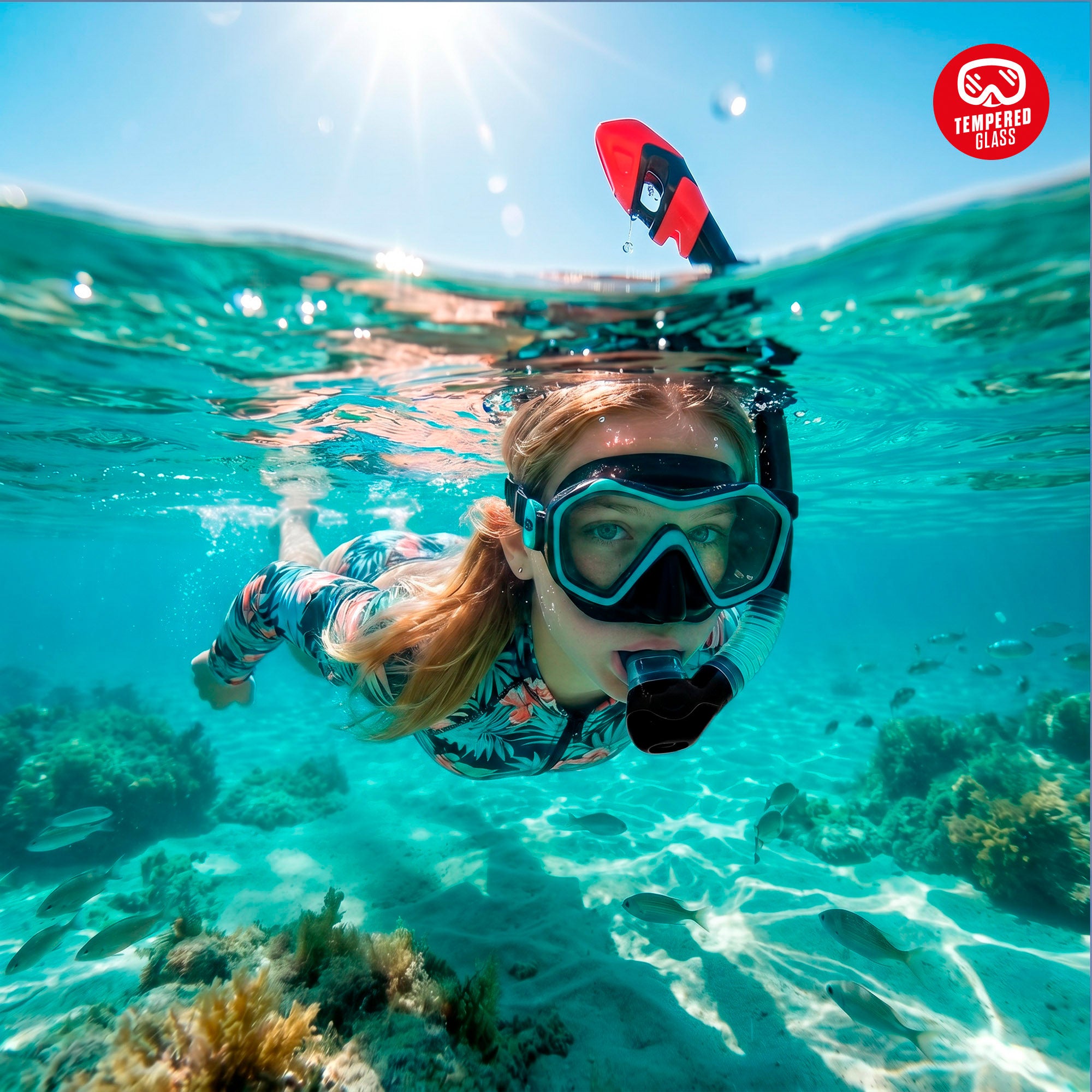 Set snorkel adulto máscara y tubo silicona +12 años Aqua Sport