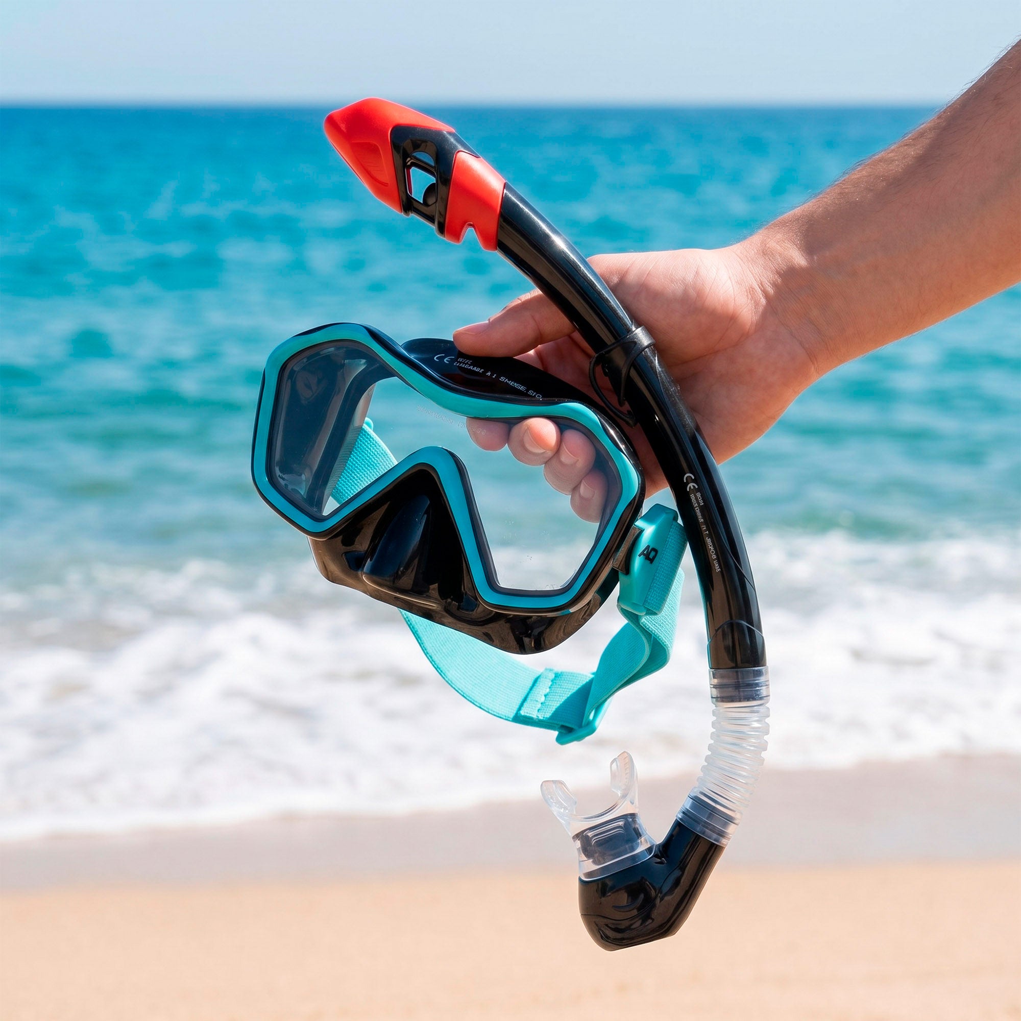 Set snorkel adulto máscara y tubo silicona +12 años Aqua Sport