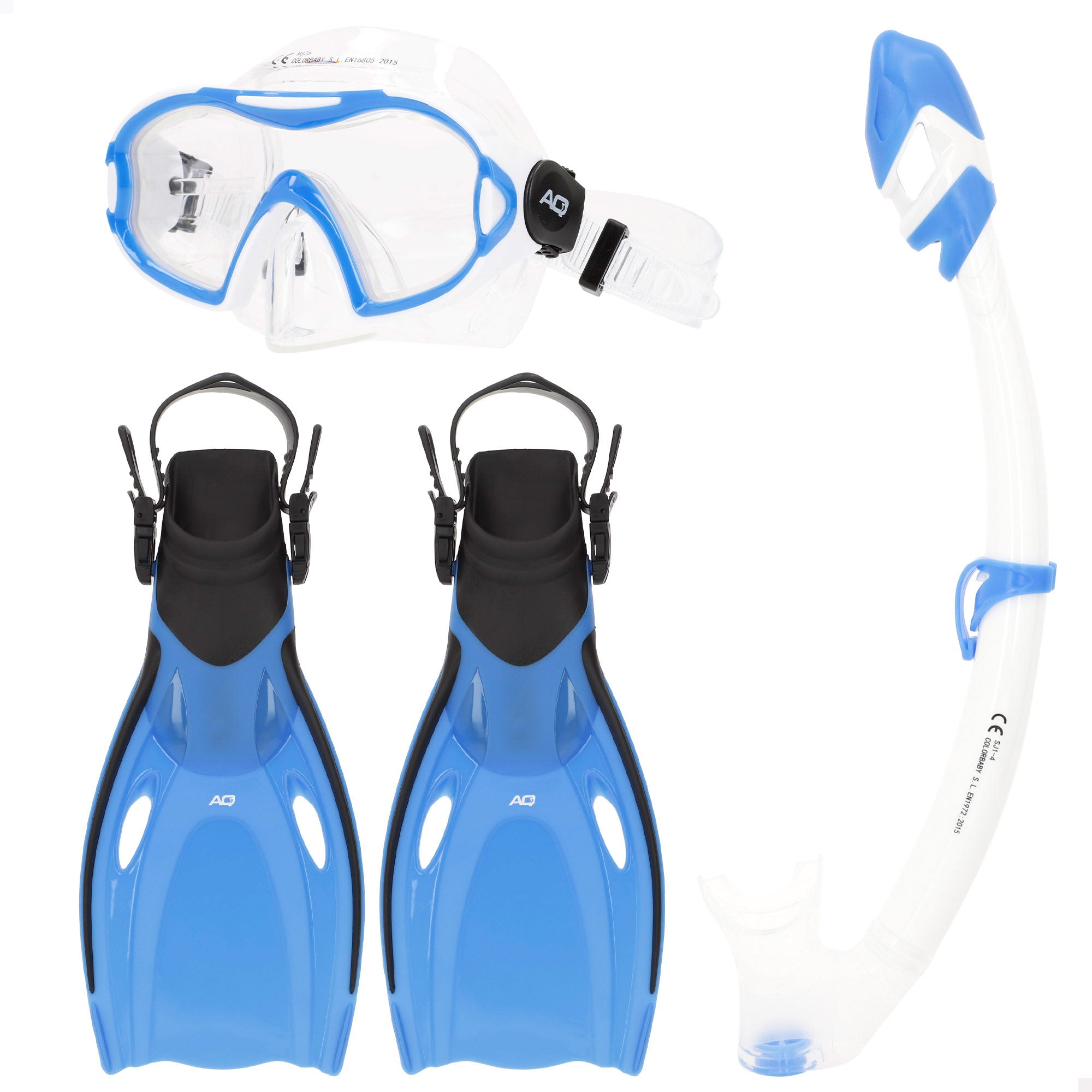Set snorkel junior máscara, tubo y aletas +7 años Aqua Sport