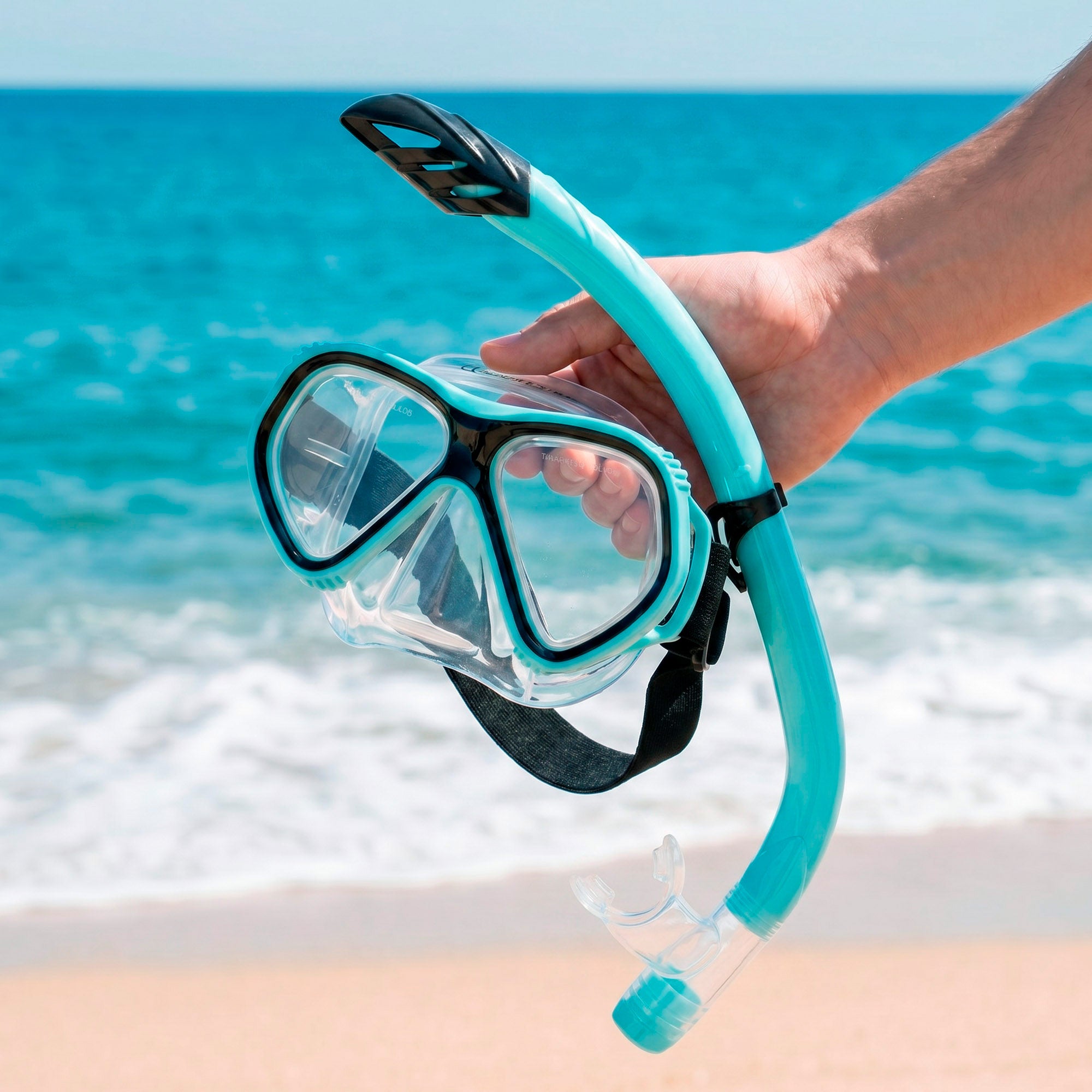 Set snorkel adulto máscara y tubo silicona +12 años Aqua Sport