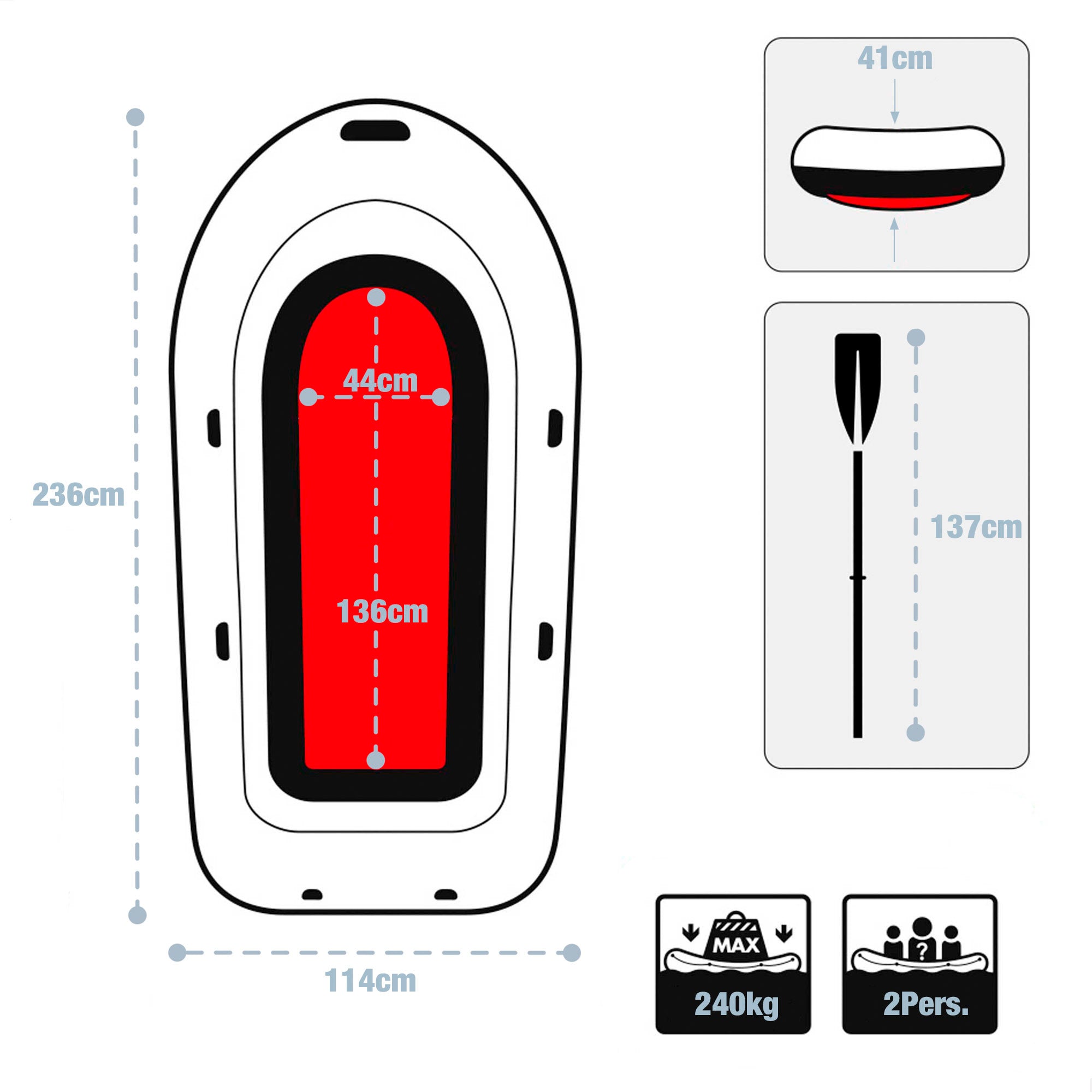 INTEX Barca hinchable Seahawk 2 con remos, bomba de inflado y bolsa para objetos