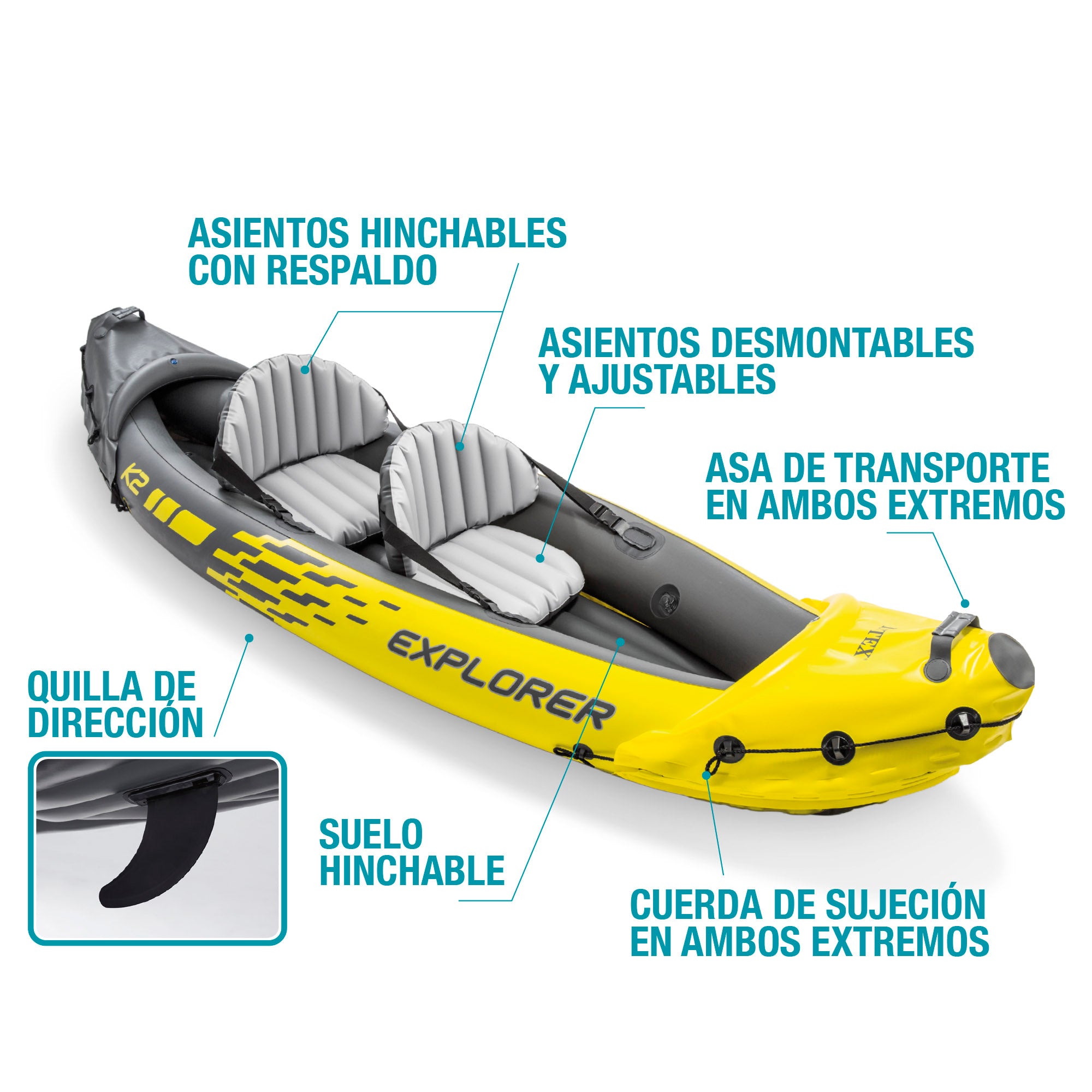 INTEX Kayak hinchable Explorer K2