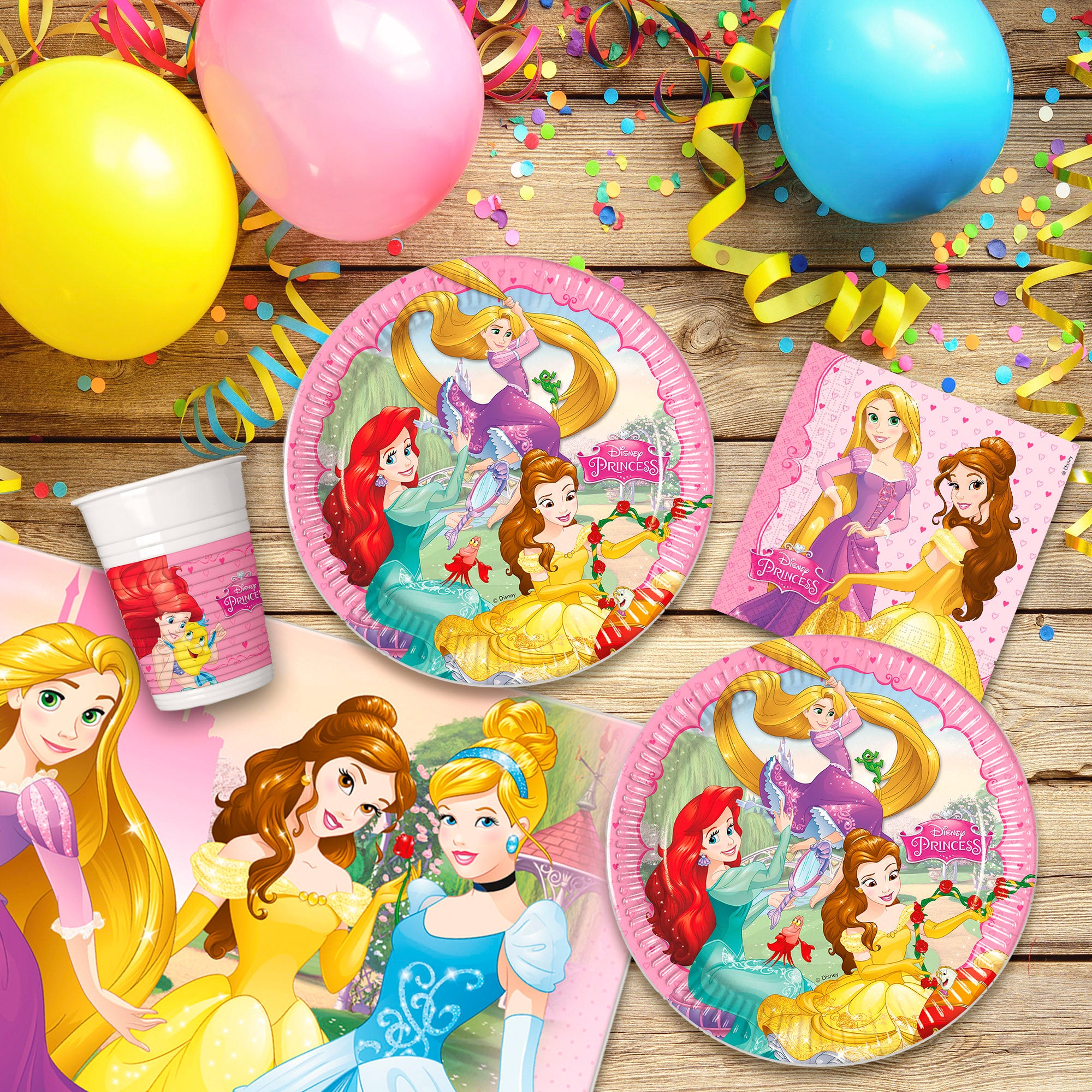 Disney Princess Vajilla infantil desechable 37 piezas