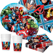Avengers Vajilla infantil desechable 89 piezas