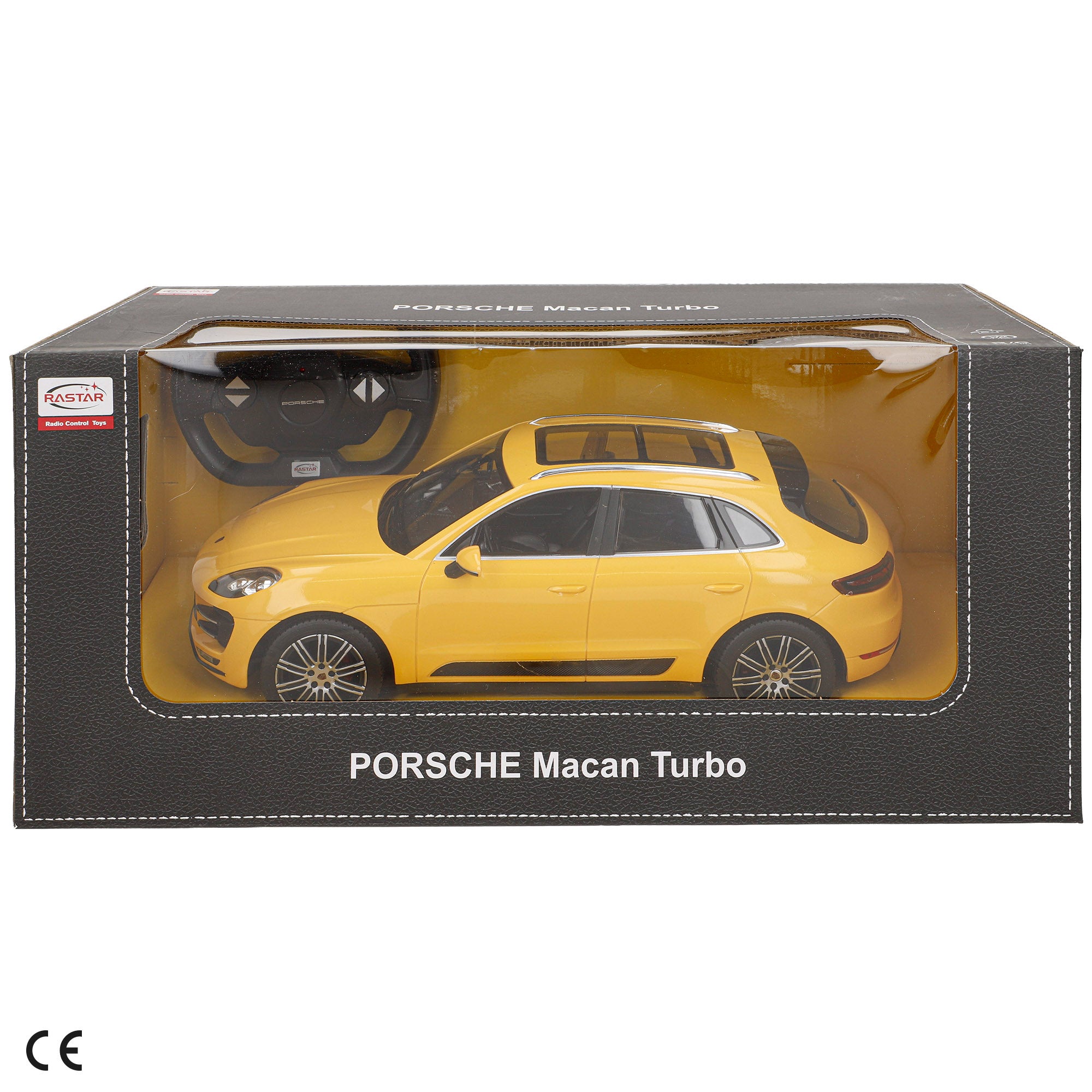 RASTAR Carro telecomandado Porsche Macan Turbo amarelo 1:14