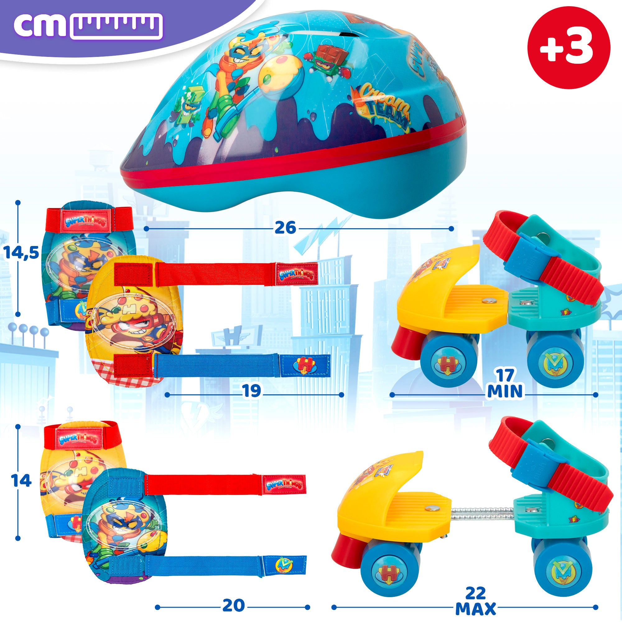 SuperThings Set de patinaje infantil