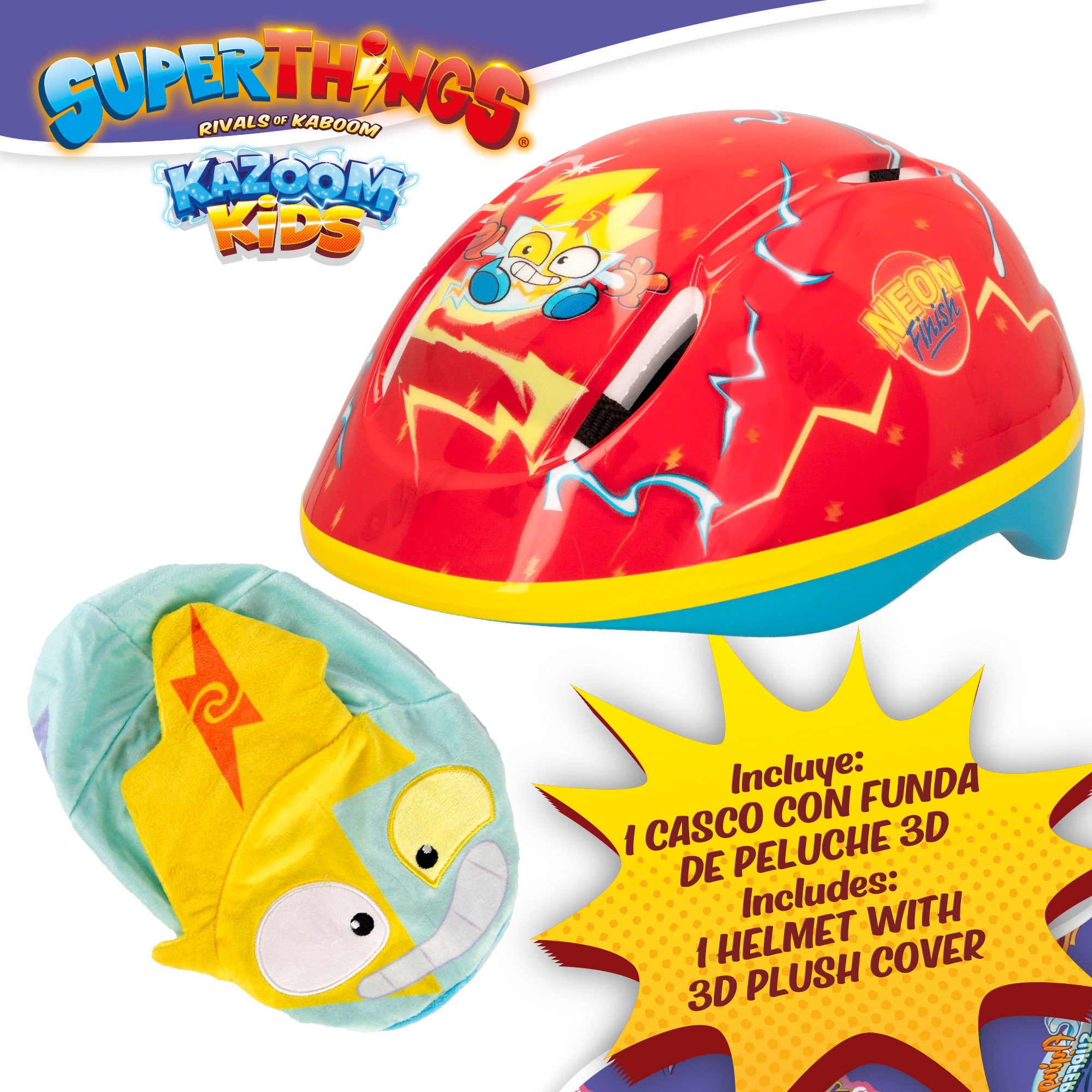 SuperThings Casco con funda 3D Neon Blast