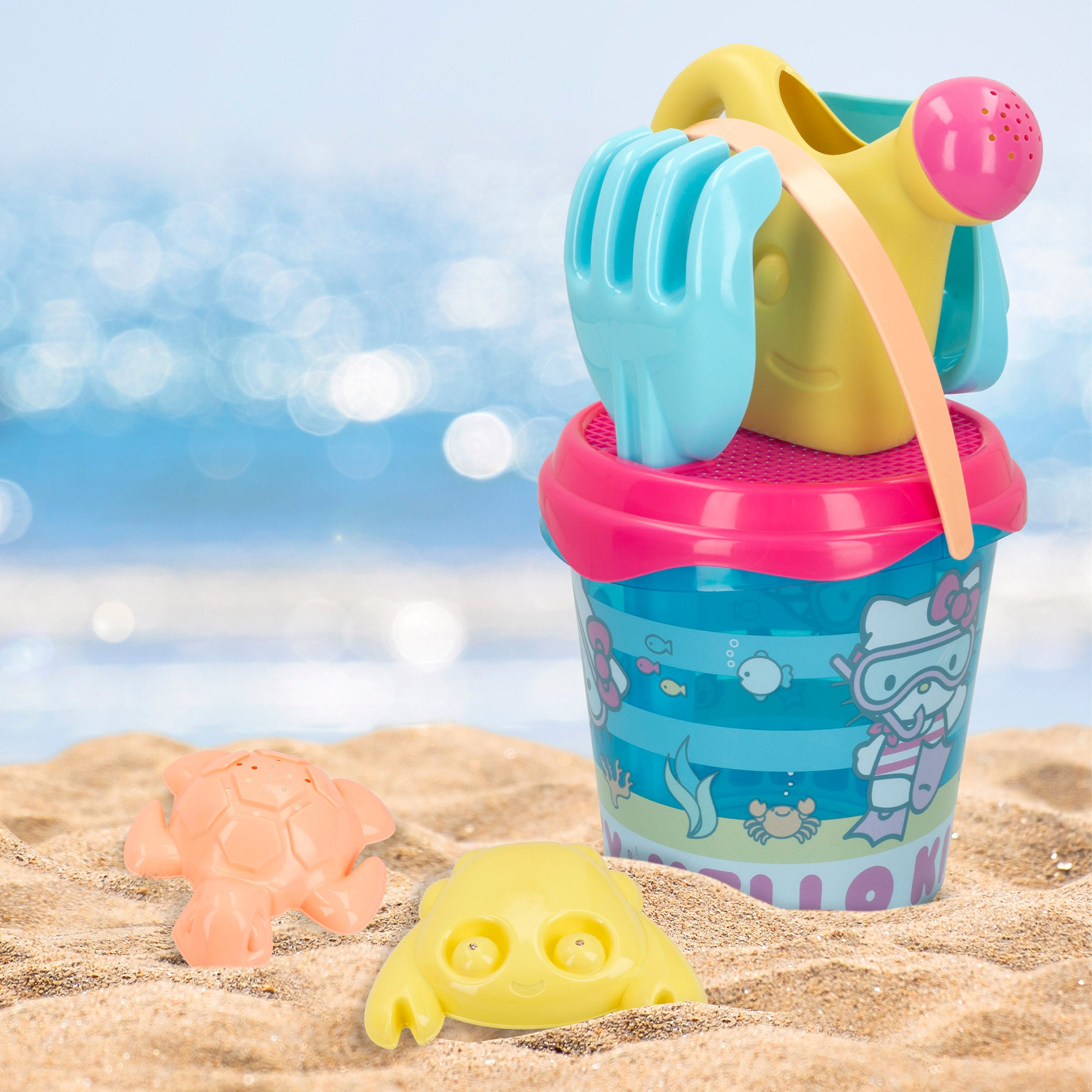 Hello Kitty Set cubo playa con accesorios y mochila transporte