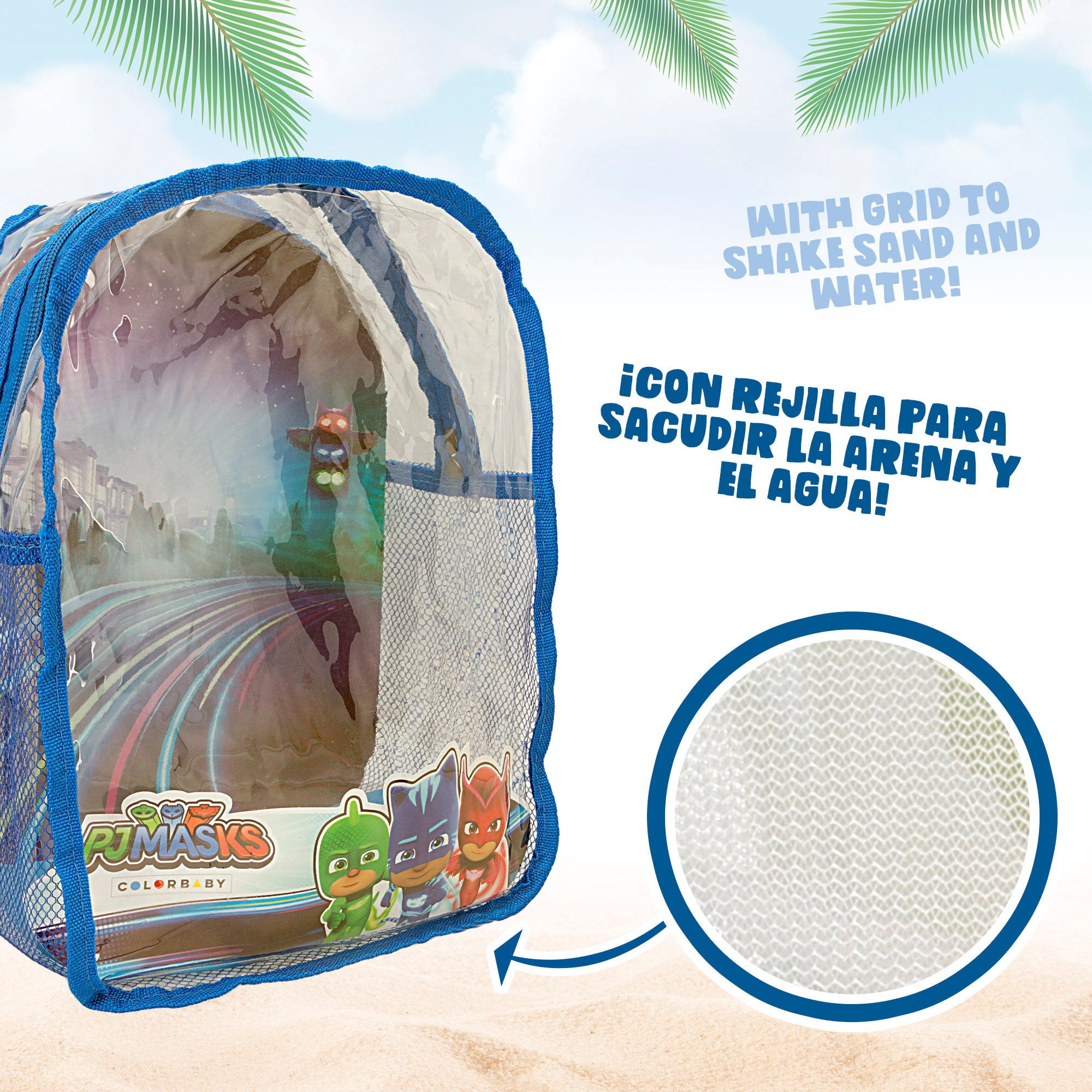 PJ Masks Set cubo playa con accesorios y mochila transporte