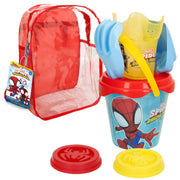 Marvel Spidey y su superequipo Set cubo playa Ø14 cm con accesorios y mochila transporte