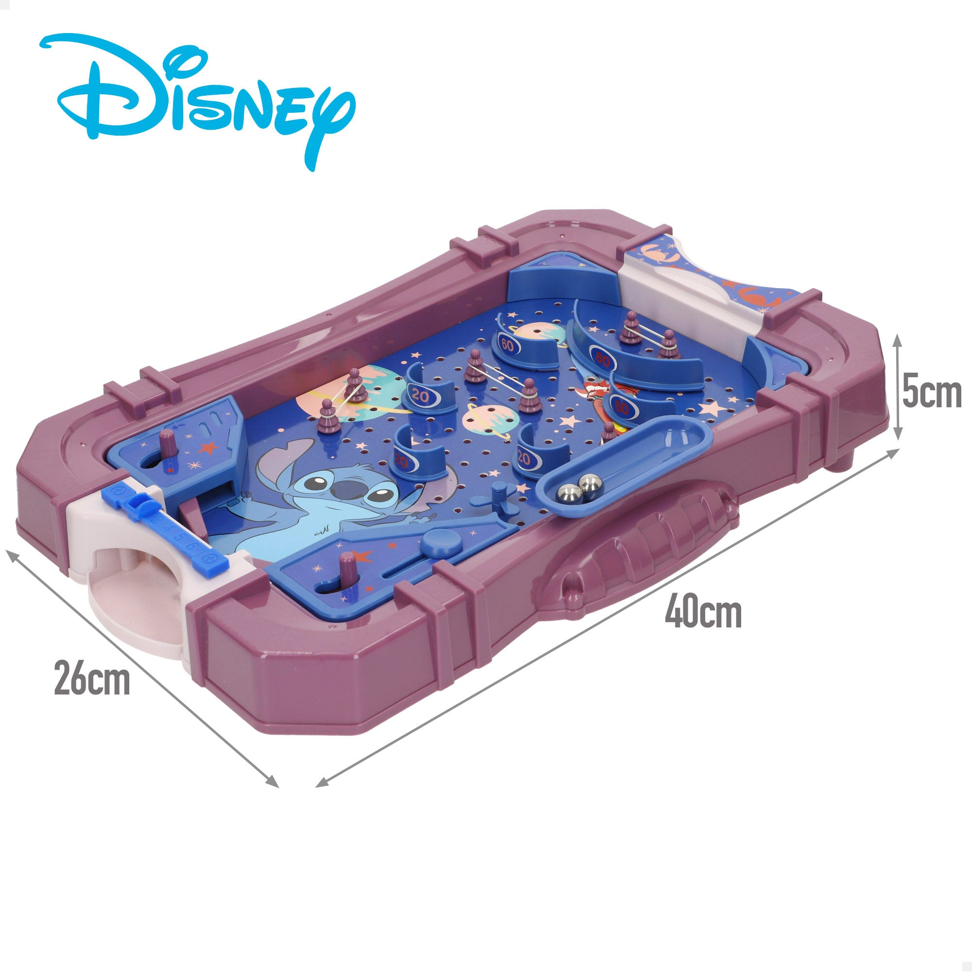 Stitch Pinball de mesa infantil 26x38x8 cm
