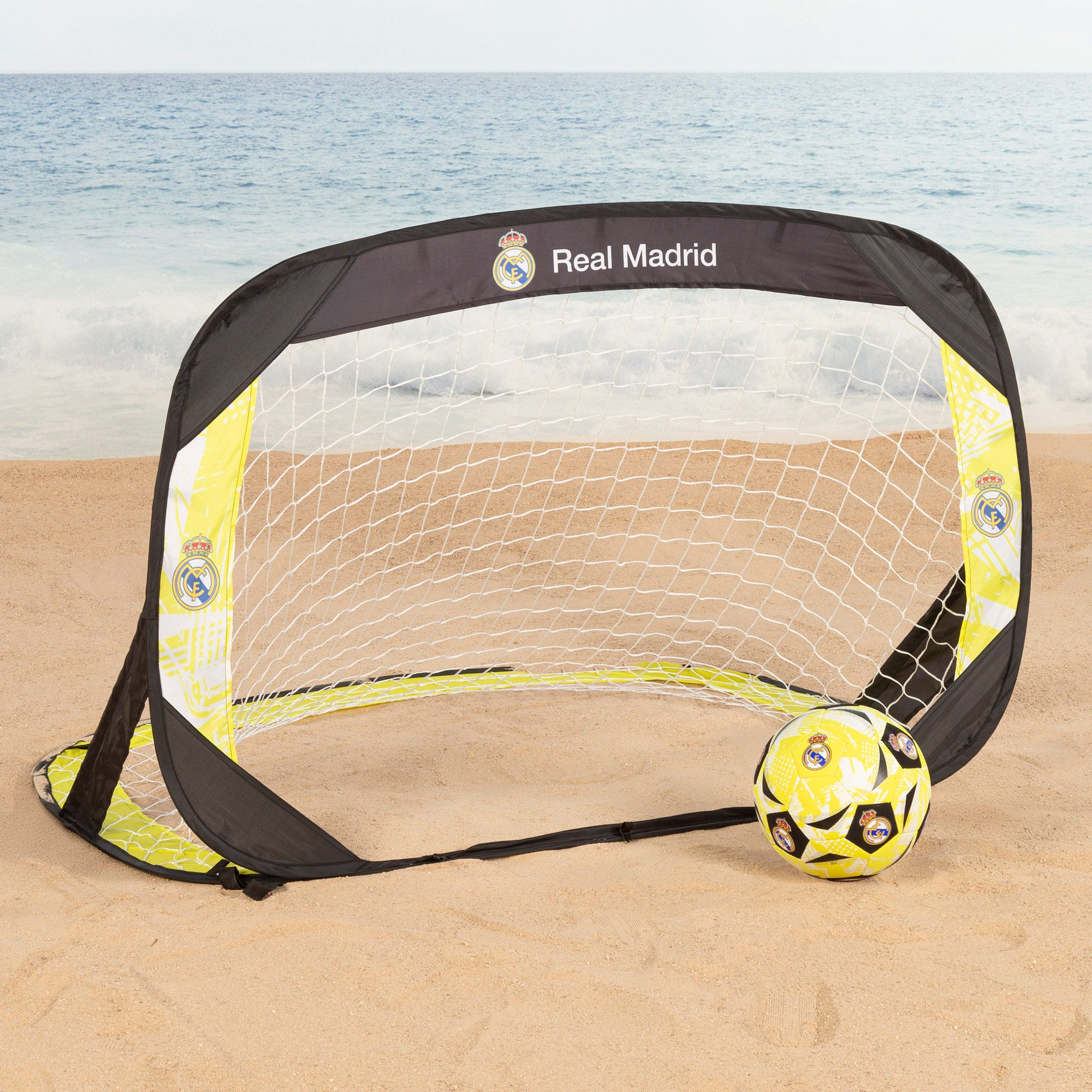 Real Madrid Set 2 porterías fútbol pop-up 120x80x80 cm