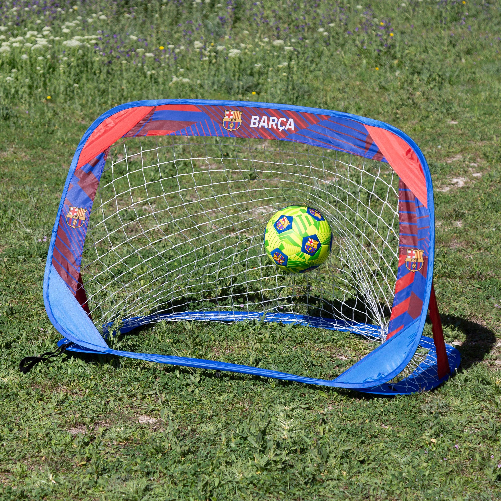 Barça Set 2 porterías fútbol pop-up 120x80x80 cm