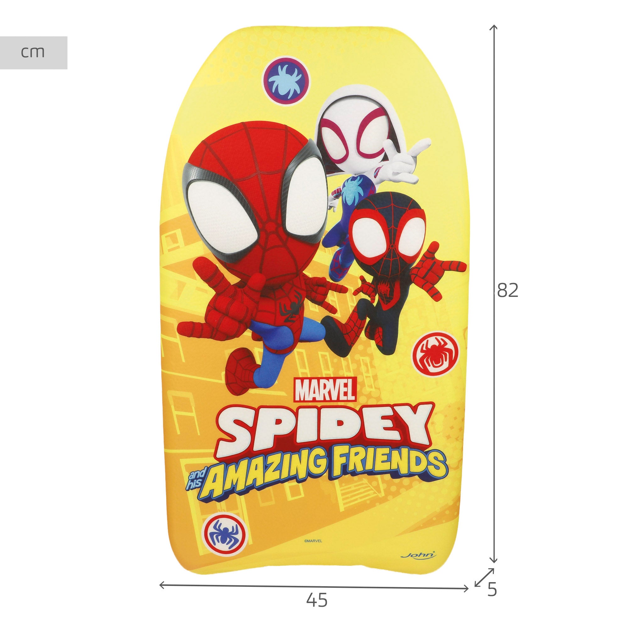 Prancha de bodyboard infantil Spidey de 82 cm