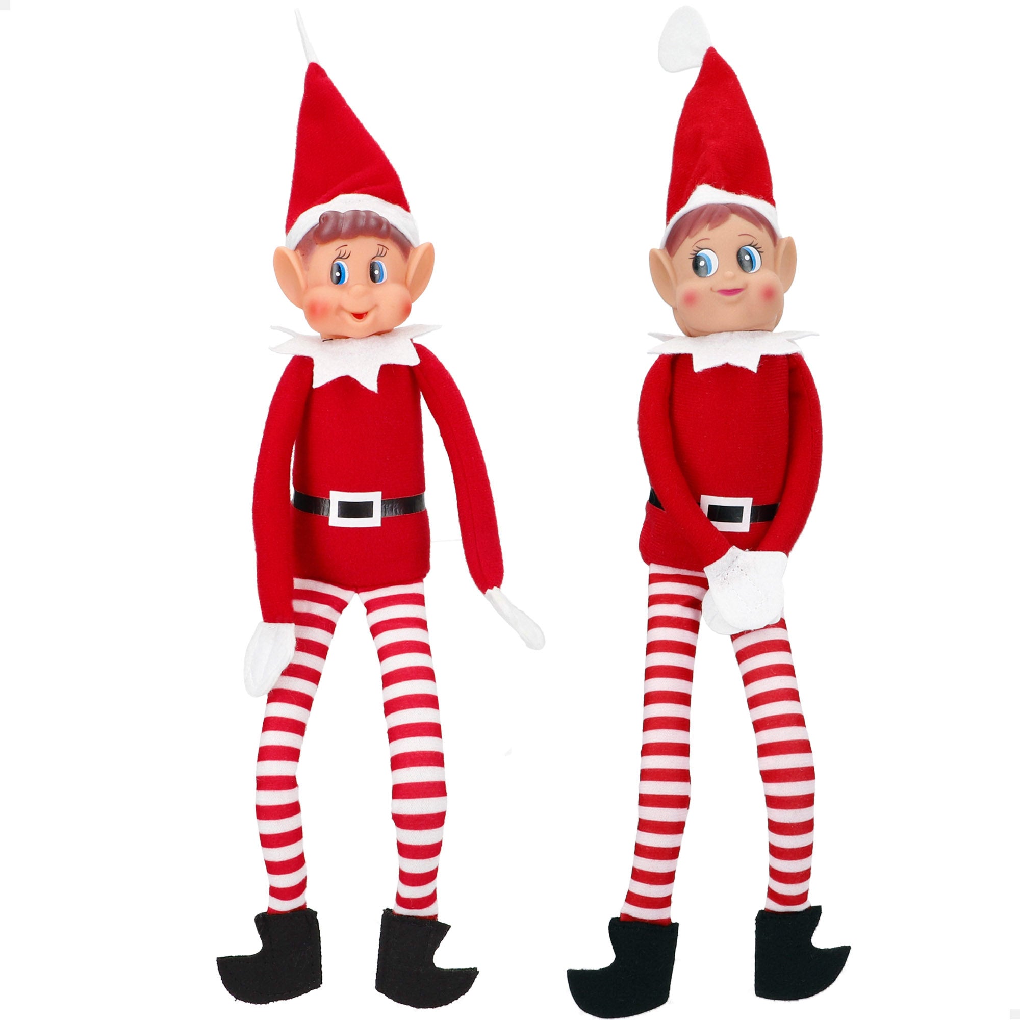 Elves Behavin' Badly Pack 2 elfos traviesos originales (chico y chica) 30 cm