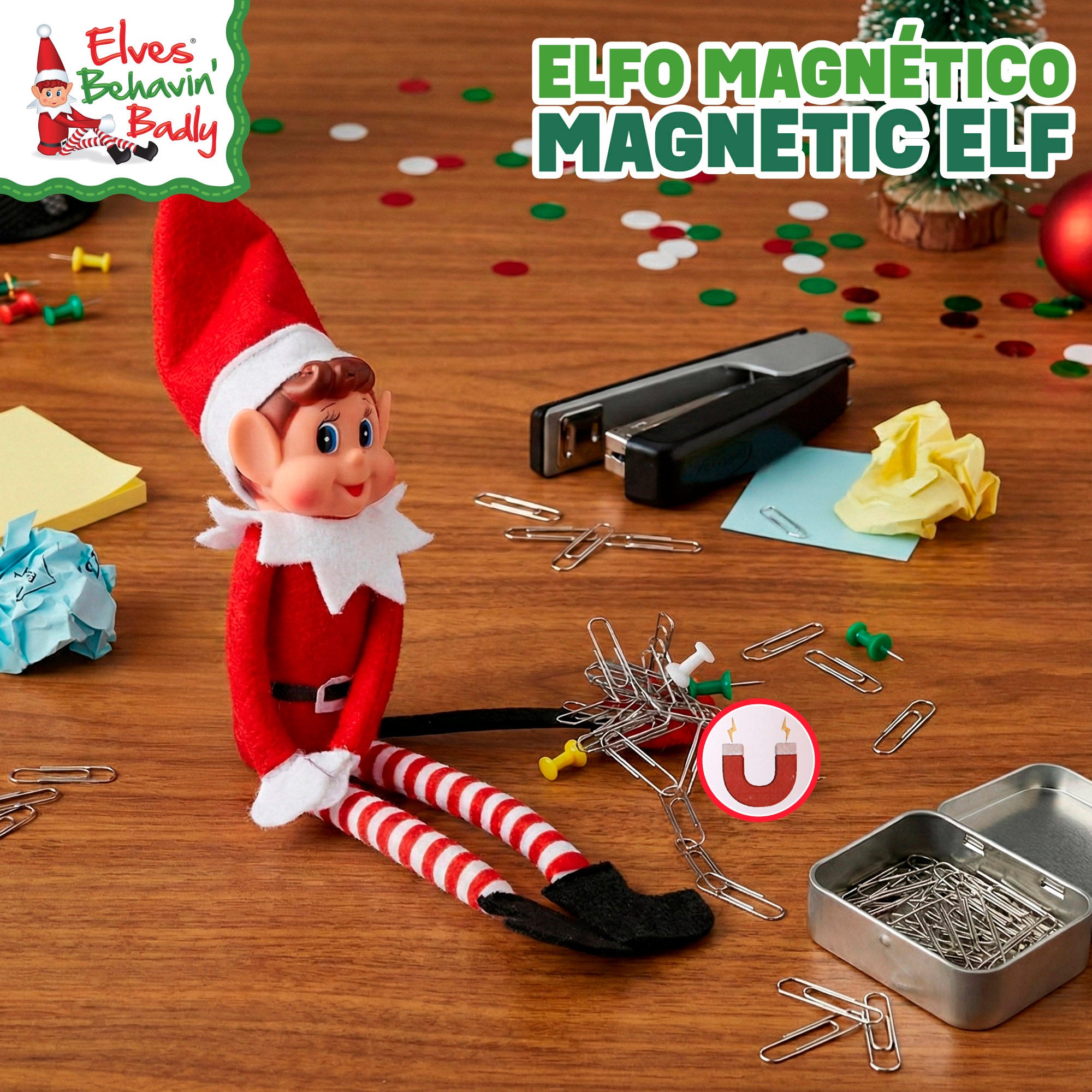 Elves Behavin' Badly Elfo travieso original (chico o chica) con imán magnético 25 cm