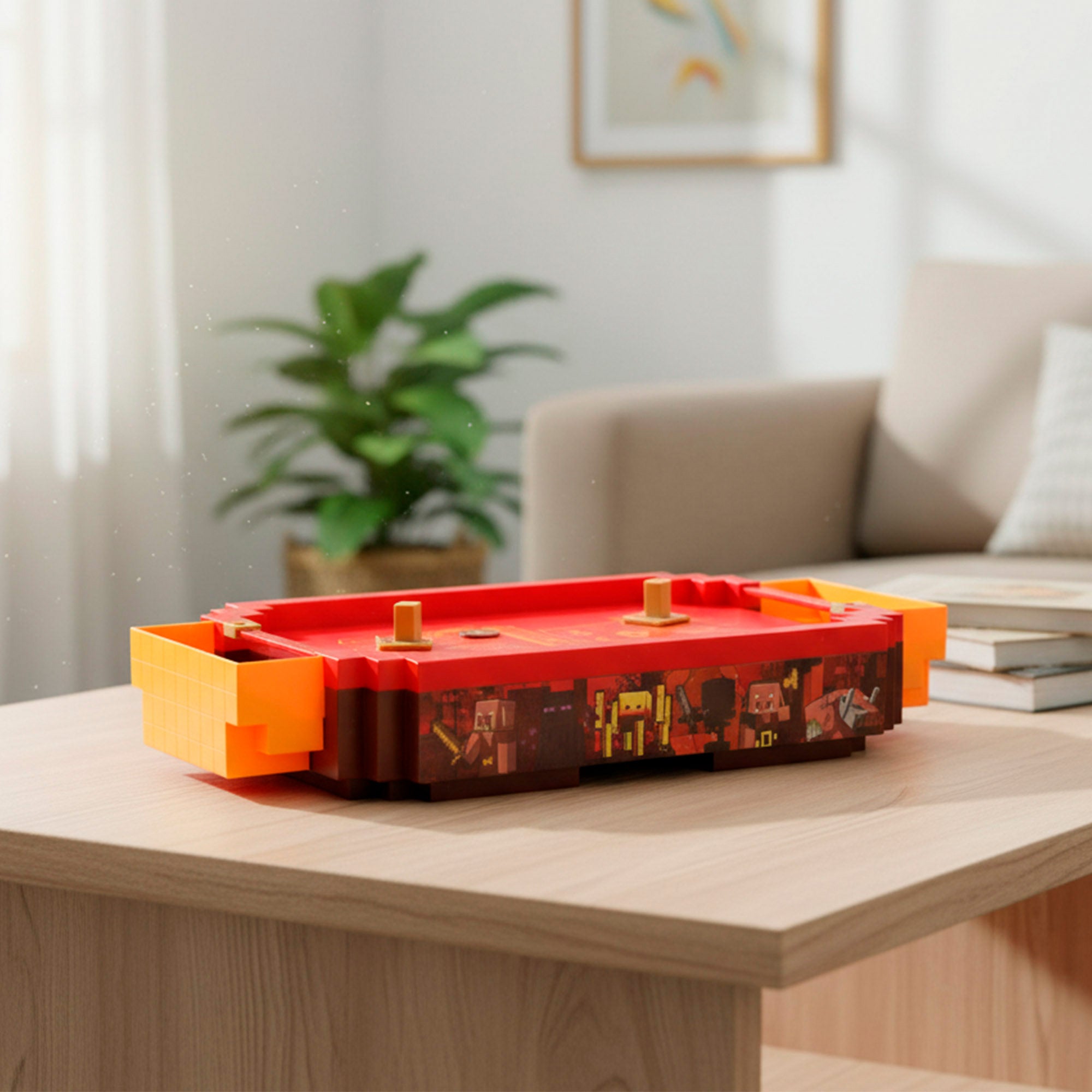 Minecraft Air hockey de mesa Nether