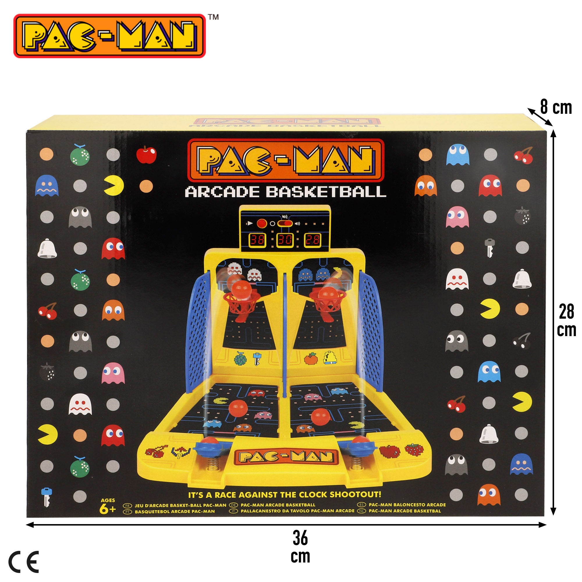 Pac-Man Juego basket arcade de mesa con luz y sonido