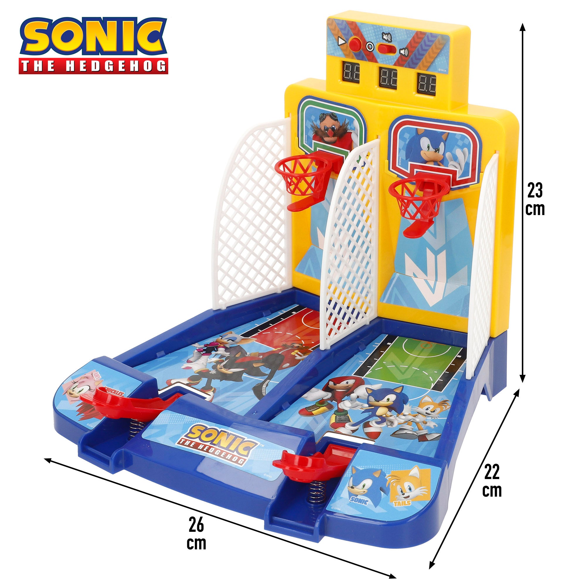 Sonic Juego basket arcade de mesa con luz y sonido
