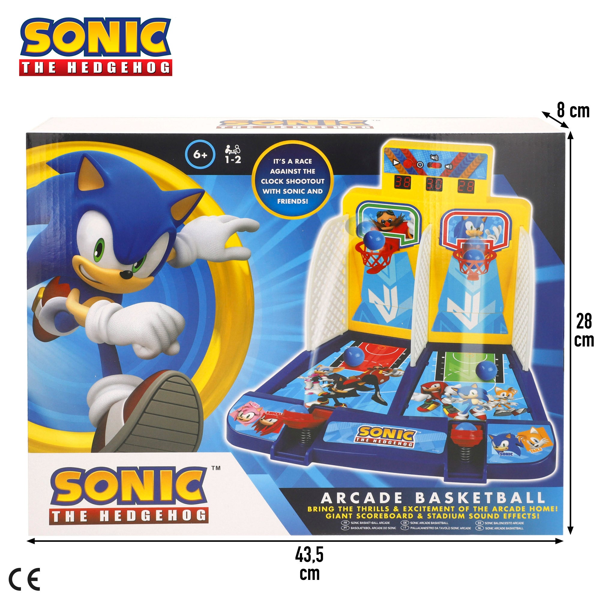 Sonic Juego basket arcade de mesa con luz y sonido