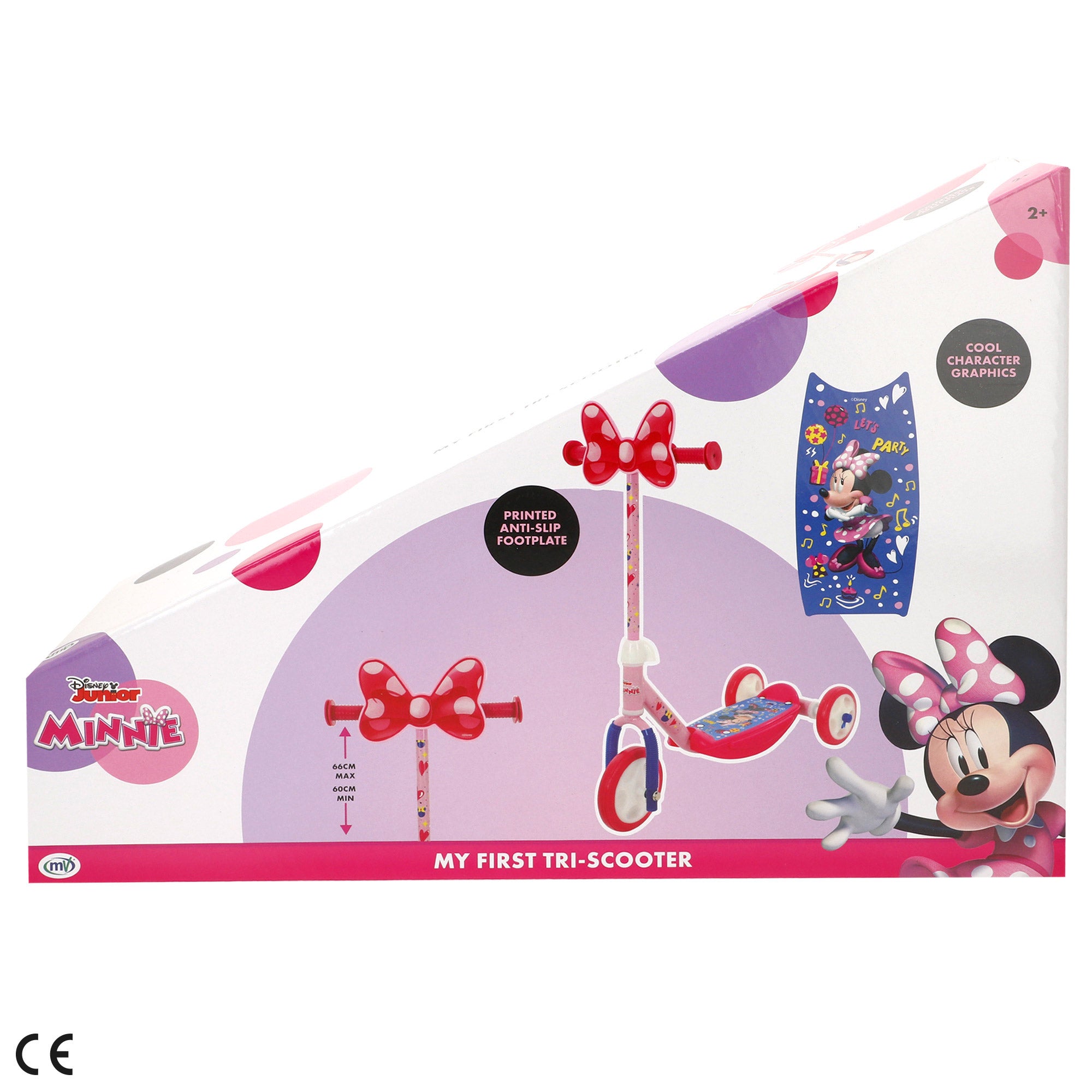 Minnie Patinete 3 ruedas 57x30x60-66 cm máx. 20 kg + 2 años