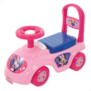 Brinquedo de encaixe da Minnie Mouse com telefone, buzina e compartimento para guardar coisas.