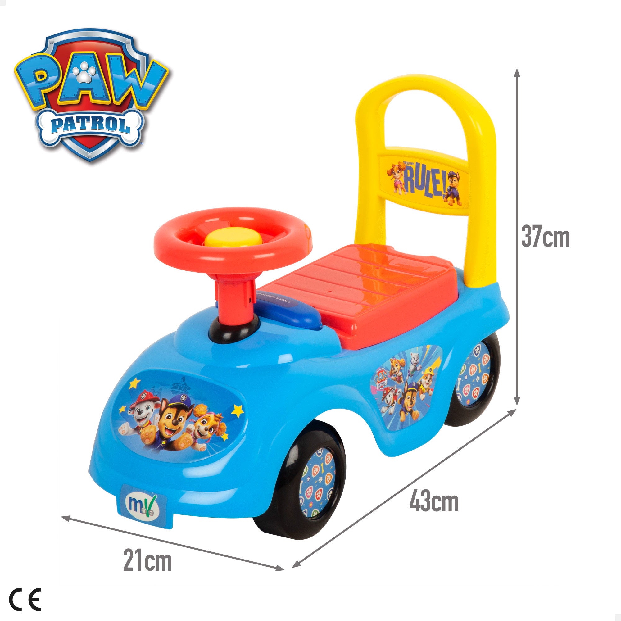 Brinquedo Patrulha Pata para Montar com Telefone, Buzina e Espaço para Guardar Coisas