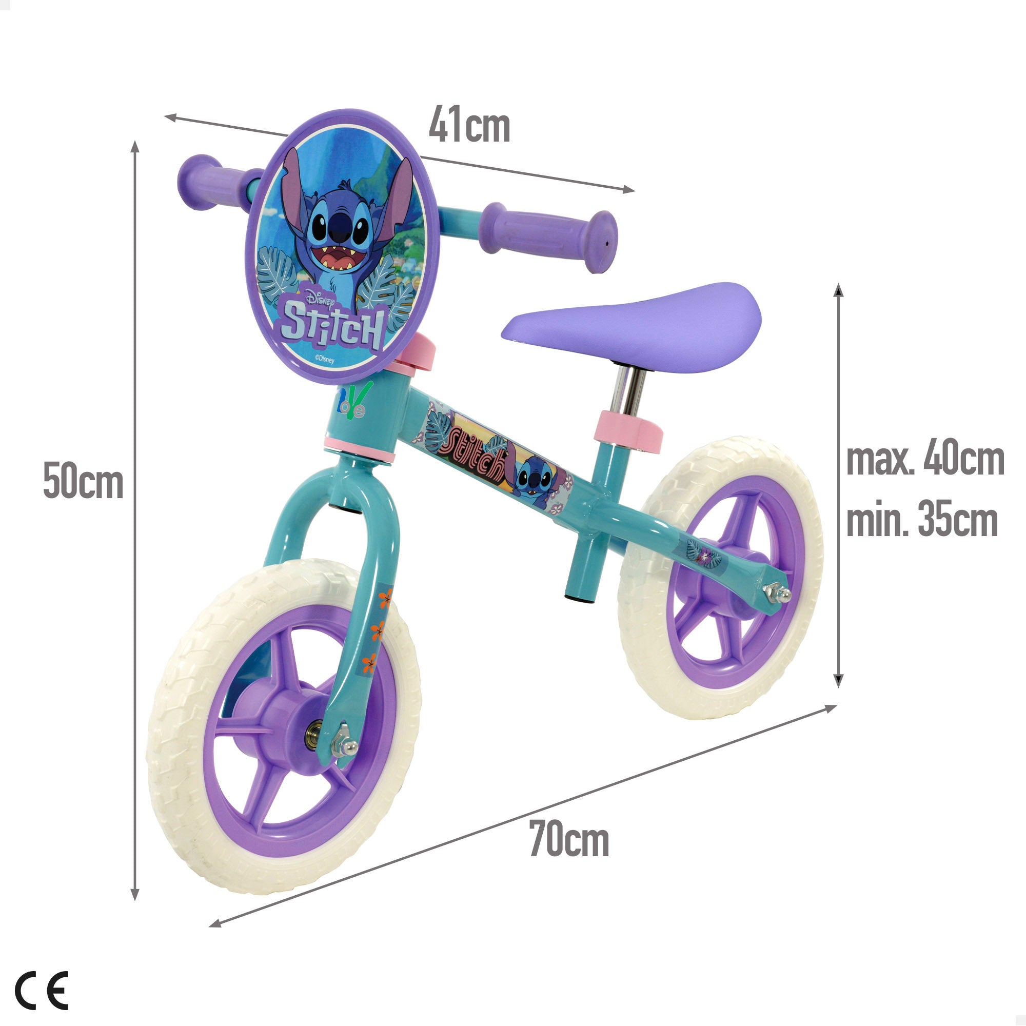 Stitch Bicicleta sin pedales regulable en altura máx. 20 kg