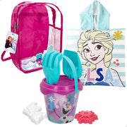 Frozen Set cubo de playa con poncho, accesorios y mochila