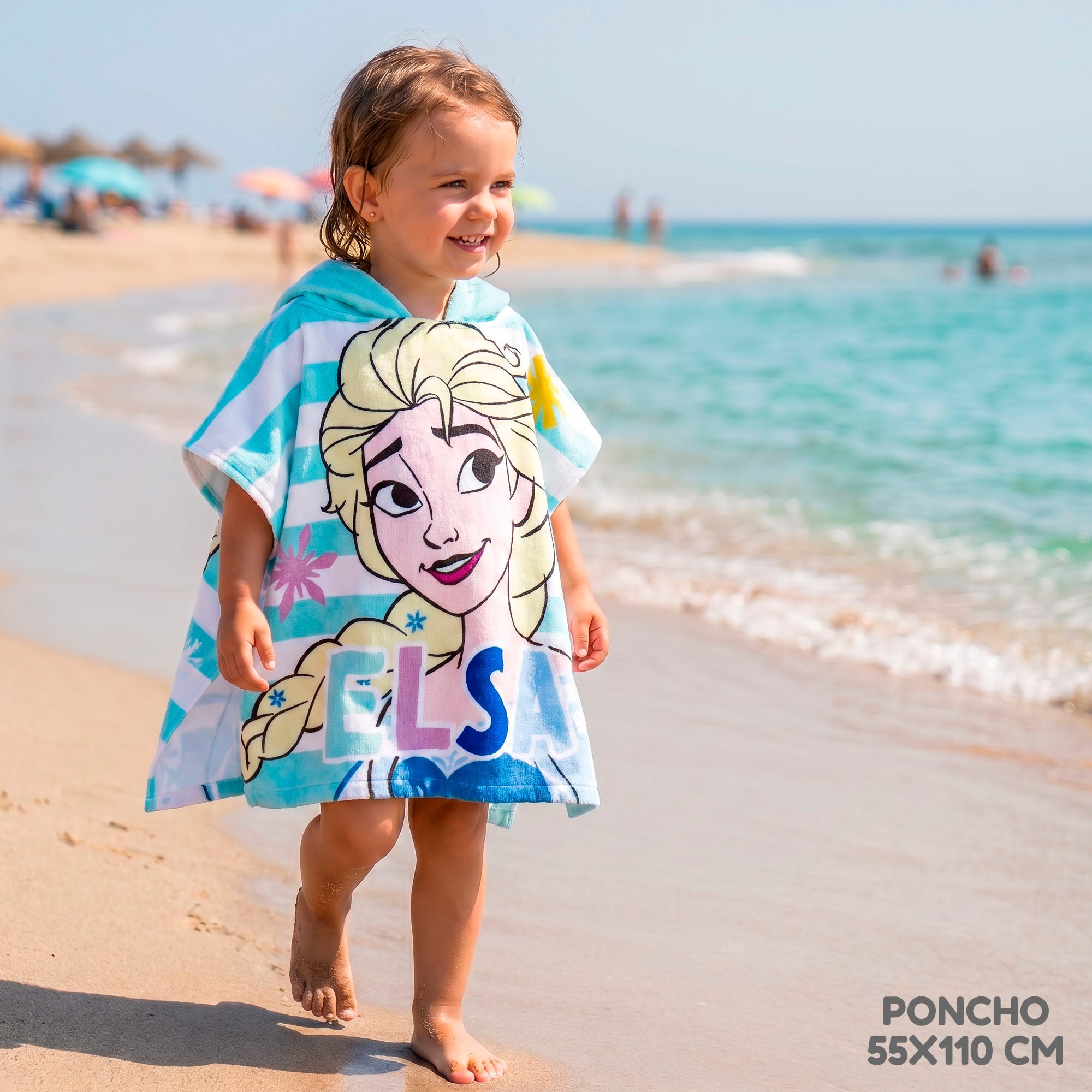 Frozen Set cubo de playa con poncho, accesorios y mochila