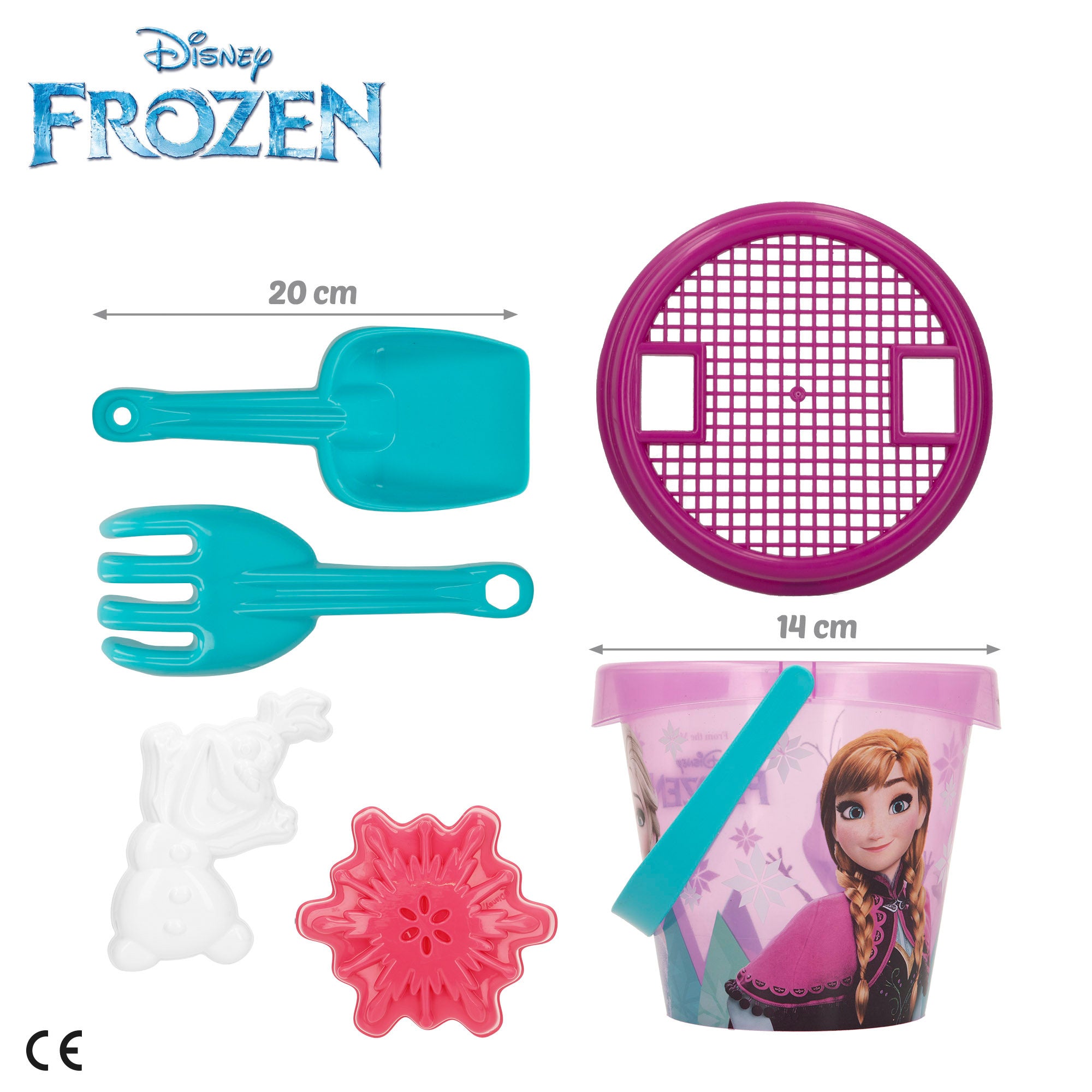 Frozen Set cubo de playa con poncho, accesorios y mochila