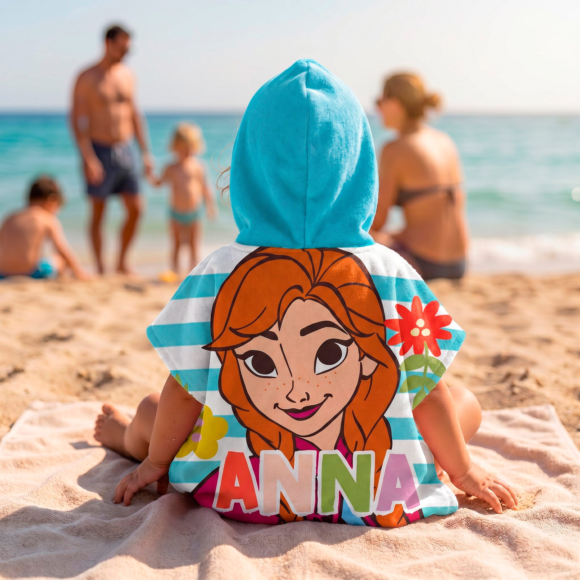 Frozen Set cubo de playa con poncho, accesorios y mochila